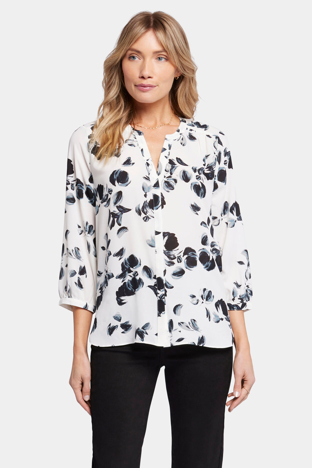 NYDJ Pintuck Blouse  - Lotus Leaf