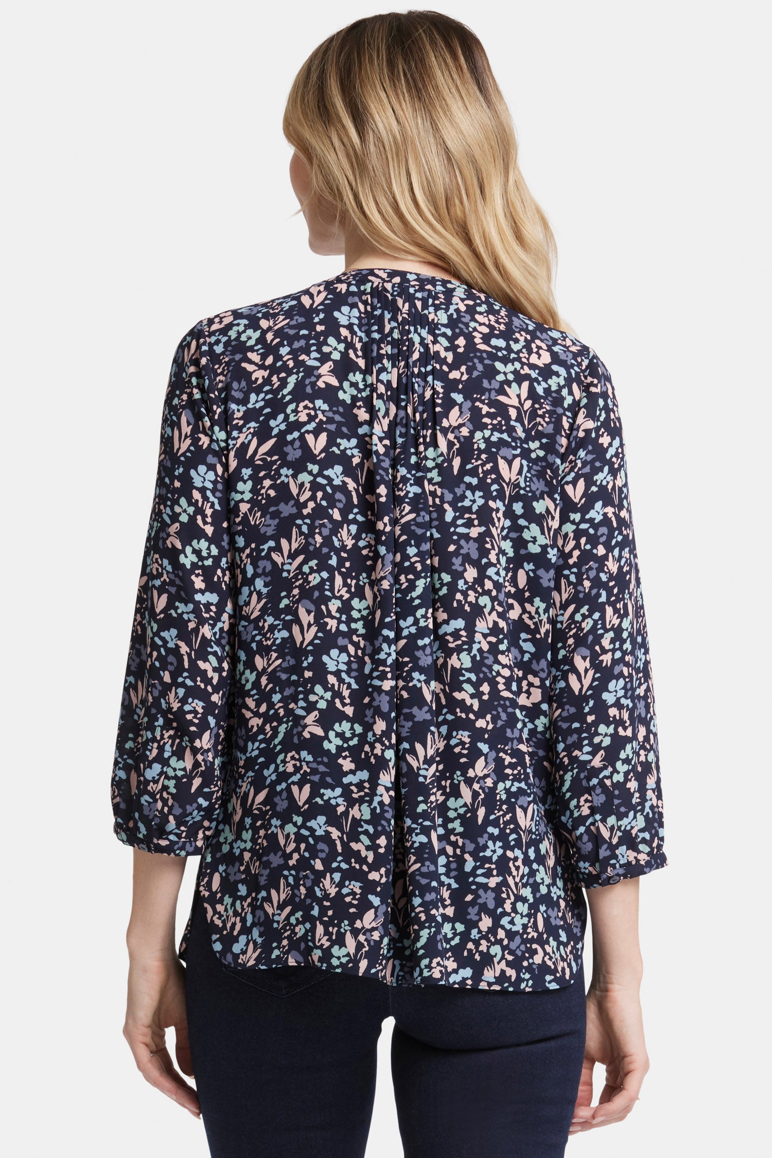 NYDJ Pintuck Blouse  - Bluebonnet Trail