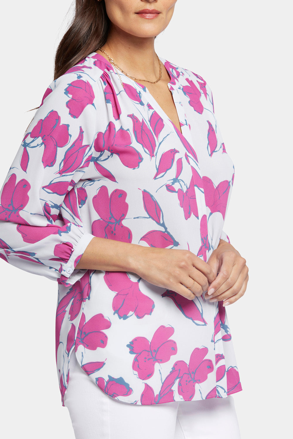 NYDJ Pintuck Blouse  - Ophelia's Orchid