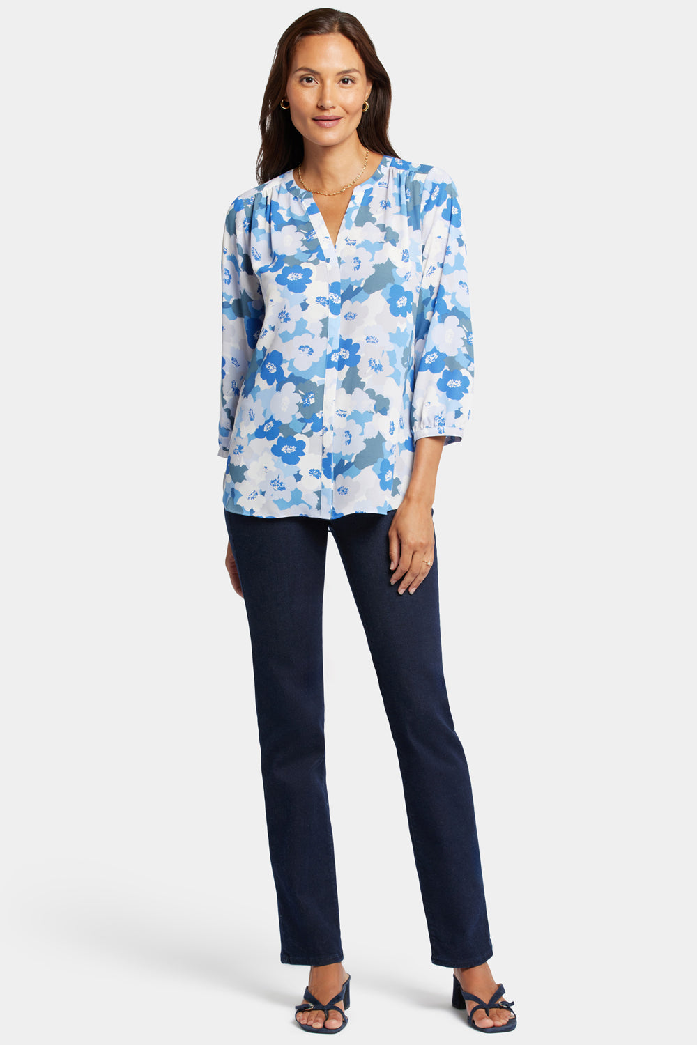 NYDJ Pintuck Blouse  - Elena