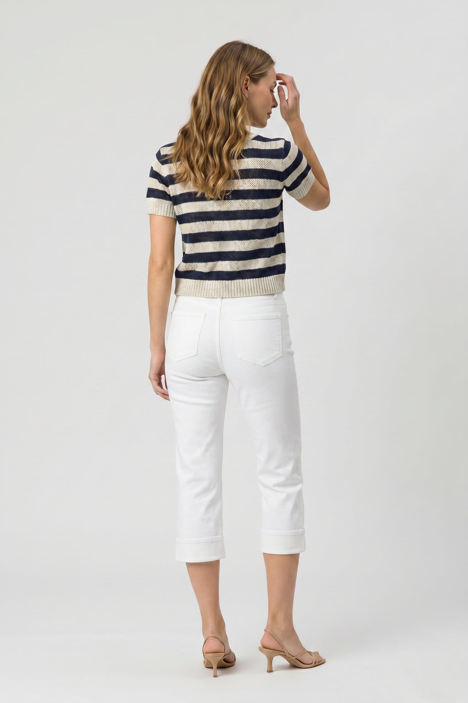 NYDJ Marilyn Straight Crop Jeans With Cuffs - Optic White