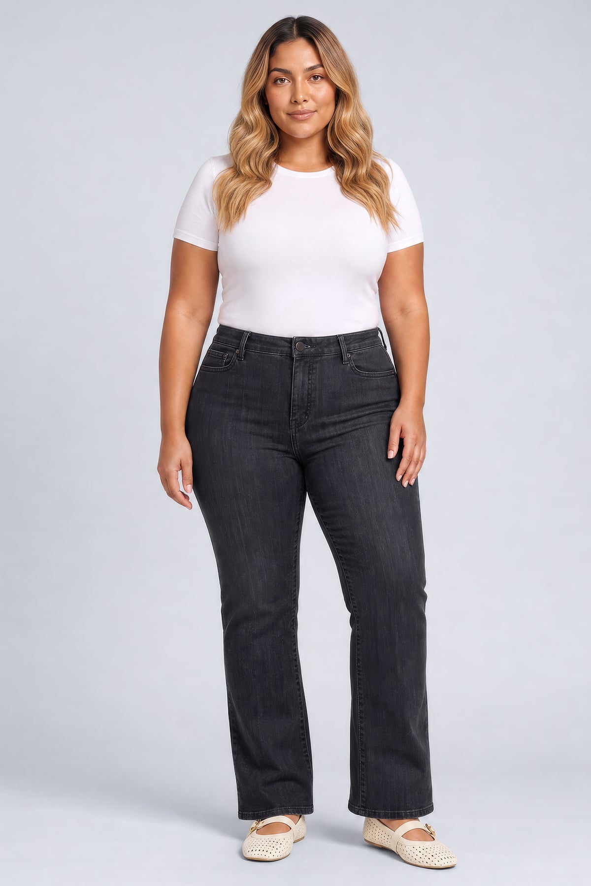 NYDJ Barbara Bootcut Jeans In Plus Size In Sure Stretch® Denim With High Rise - Helleborus