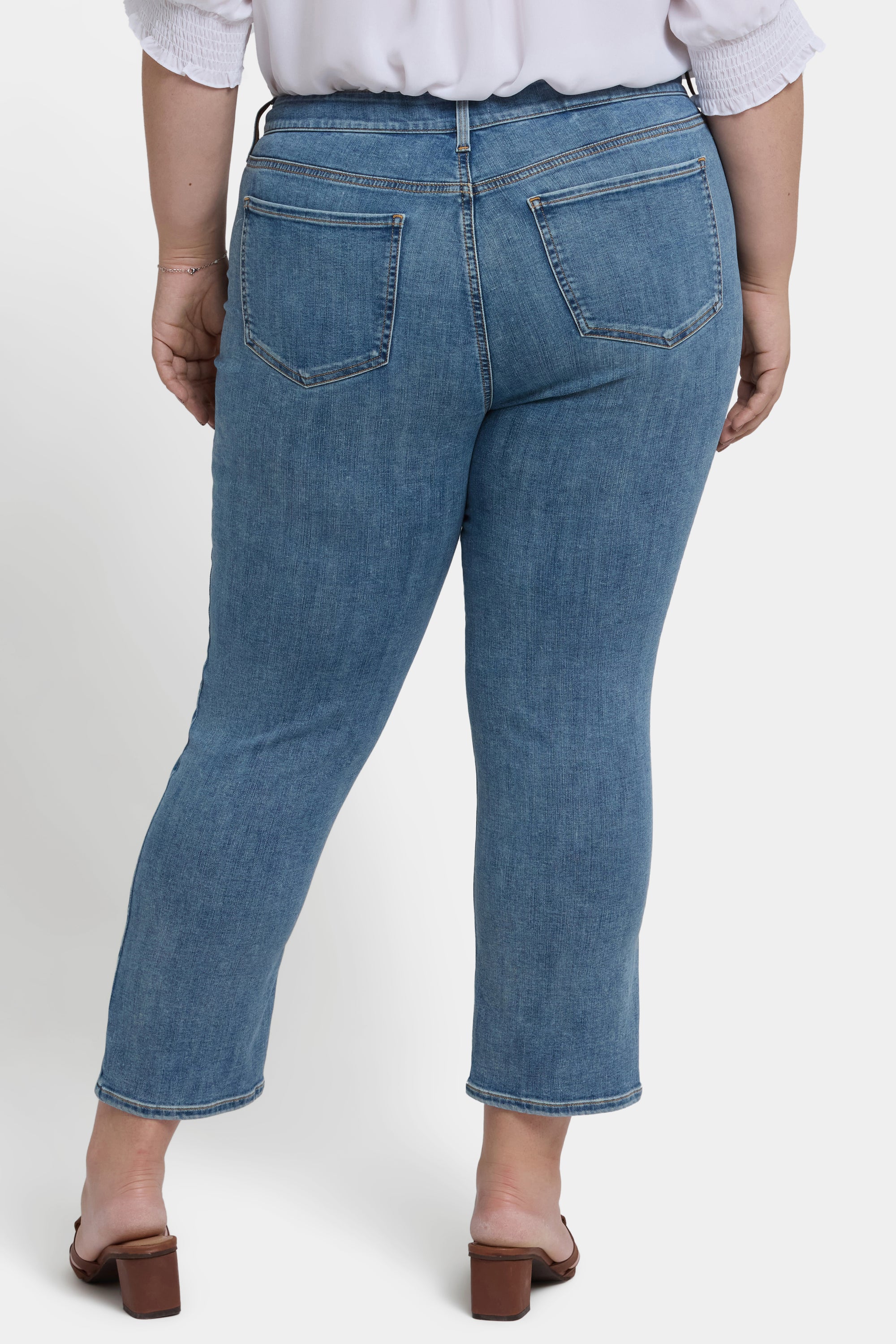 NYDJ Marilyn Straight Ankle Jeans In Plus Size In Cool Embrace® Denim - Minorca Isle