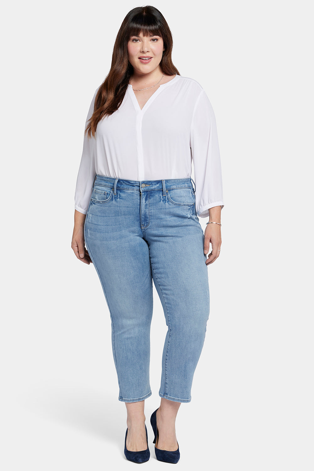 NYDJ Marilyn Straight Ankle Jeans In Plus Size  - Lakefront