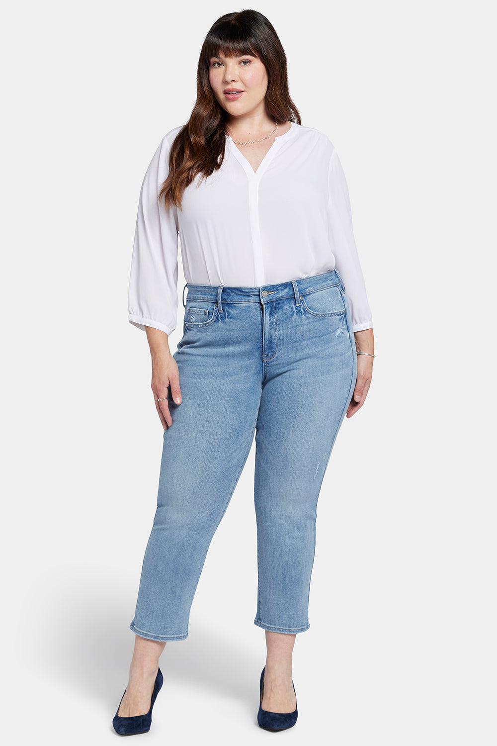 NYDJ Marilyn Straight Ankle Jeans In Plus Size  - Lakefront
