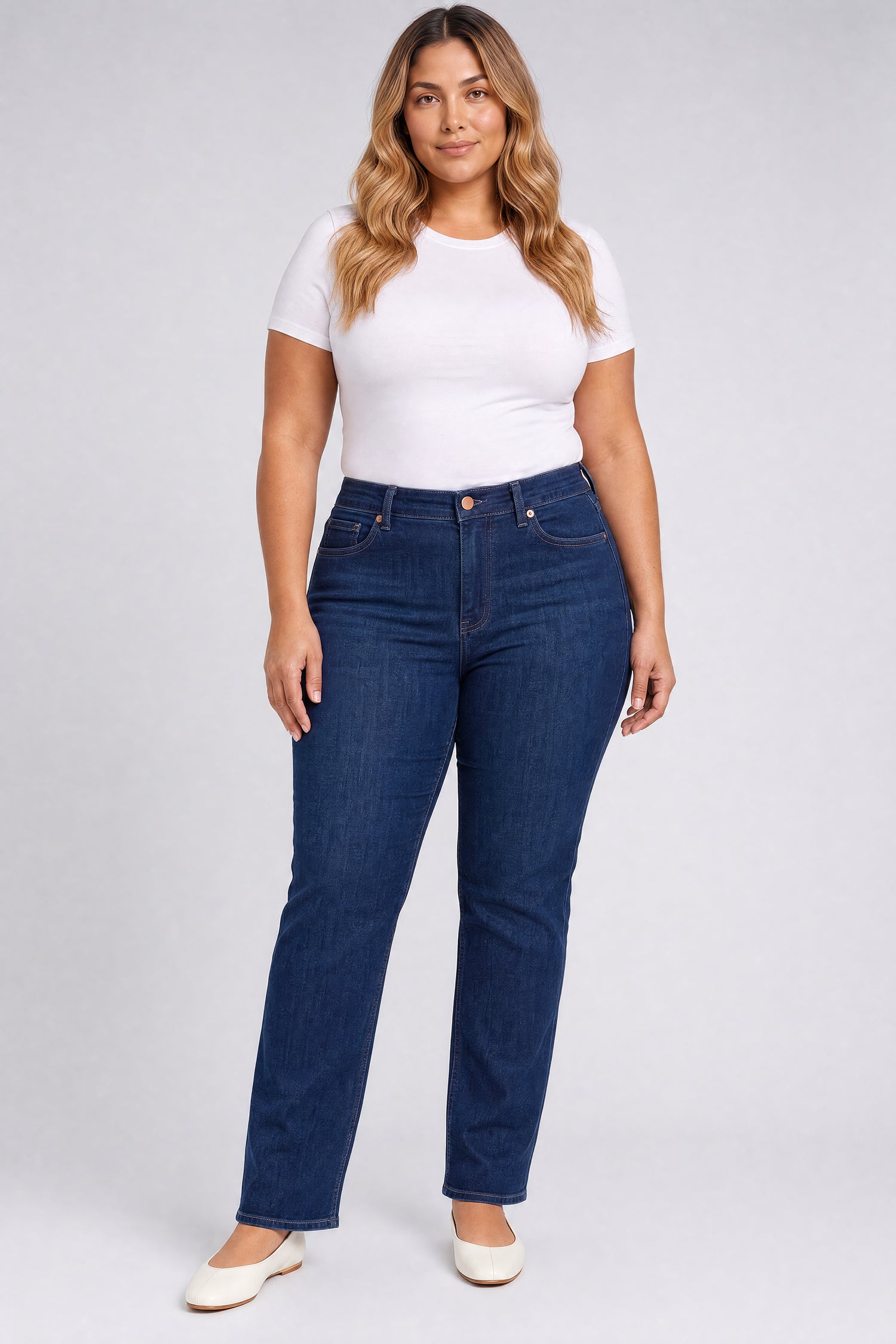 NYDJ Marilyn Straight Ankle Jeans In Plus Size With High Rise - After Hours