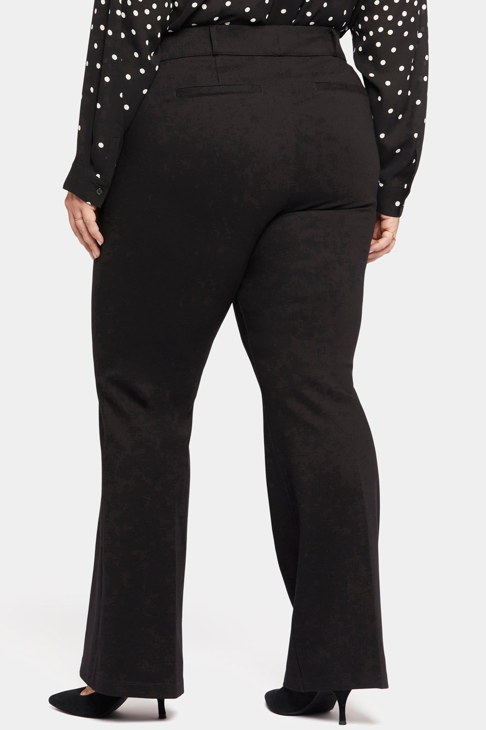 NYDJ Pull-On Flared Trouser Pants In Plus Size Sculpt-Her™ Collection - Black