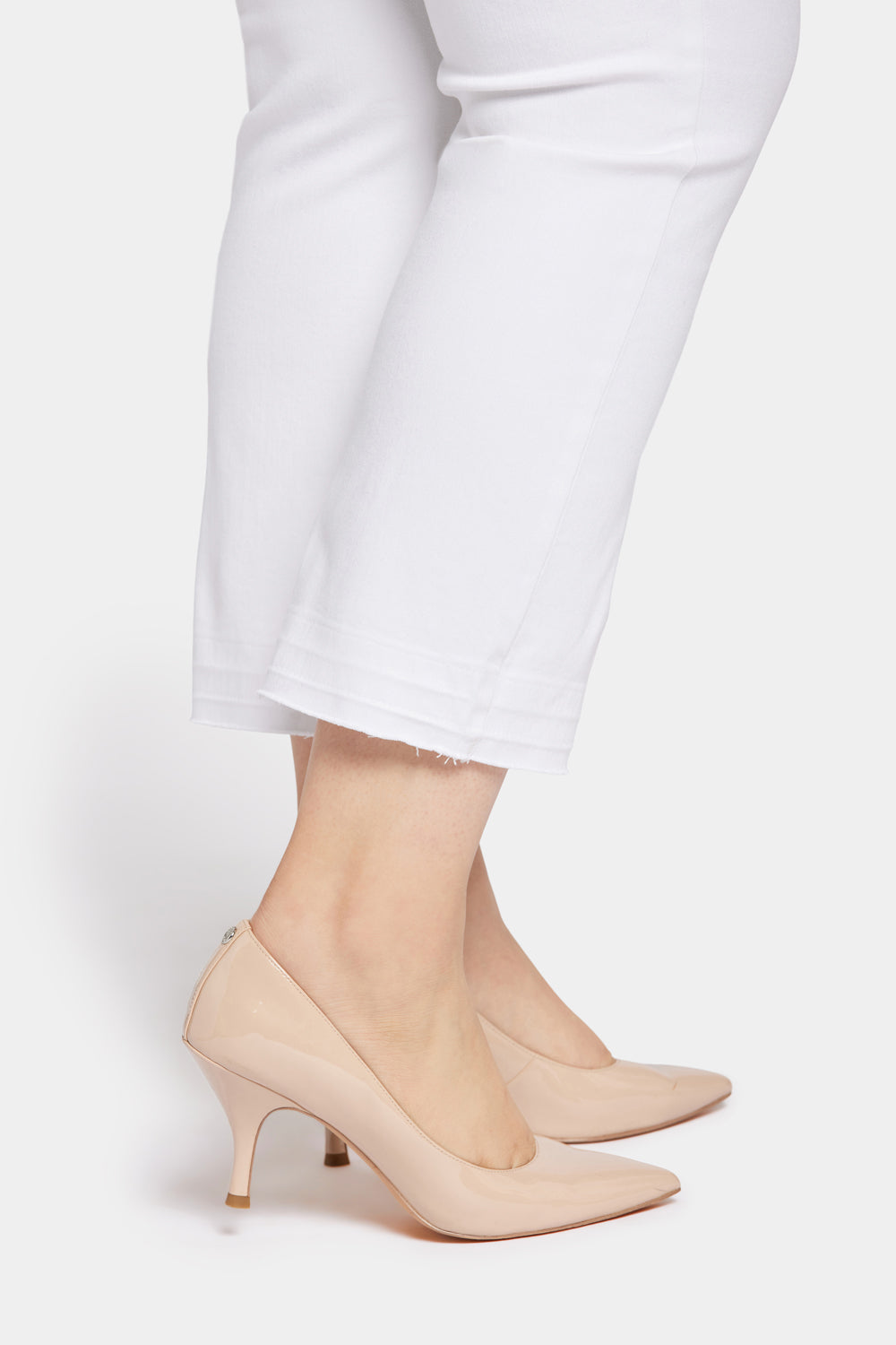 NYDJ Marilyn Straight Ankle Jeans In Plus Size In Cool Embrace® Denim With High Rise And Released Hems - Optic White