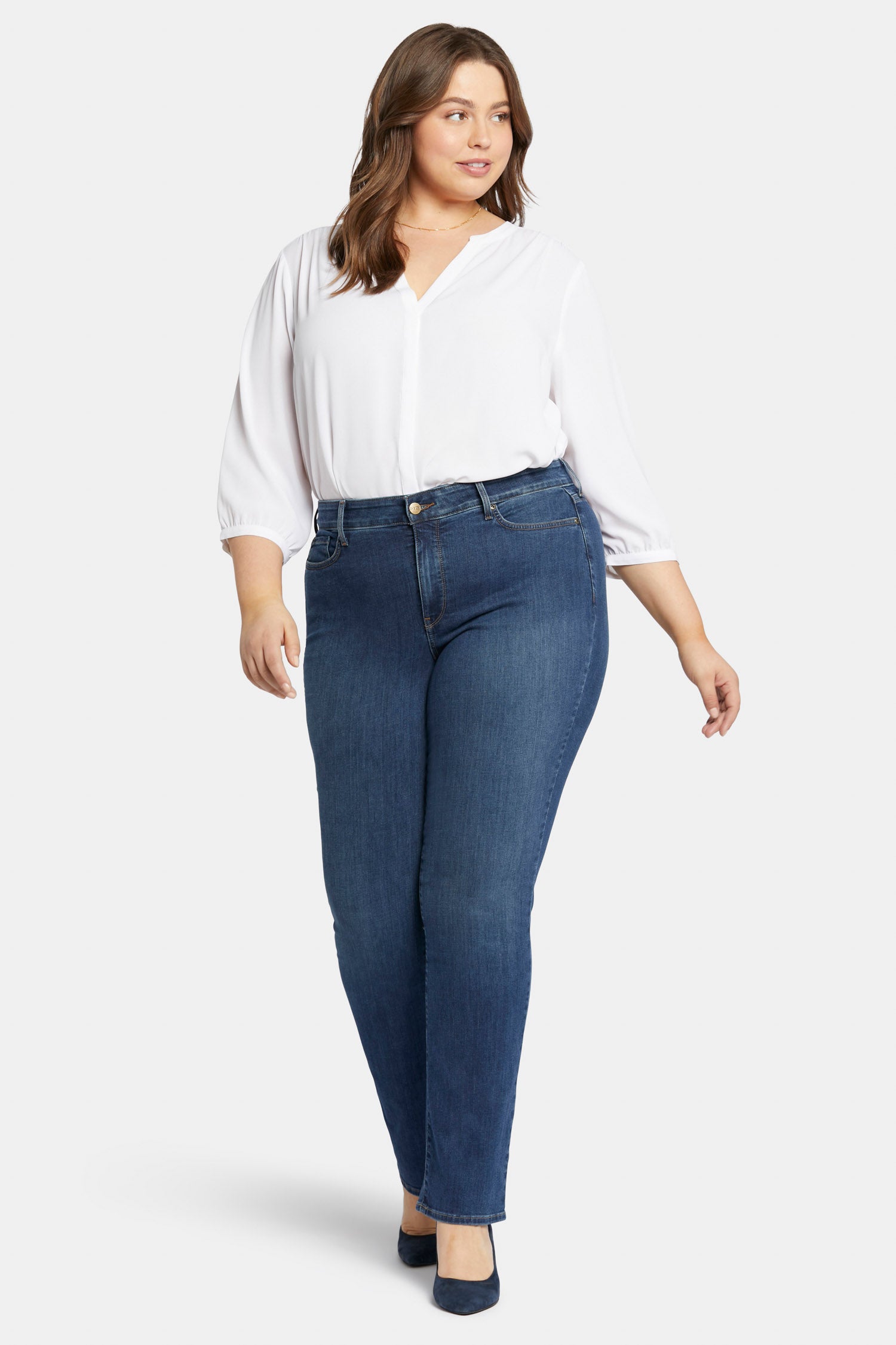 NYDJ Marilyn Straight Jeans In Plus Size  - Cooper
