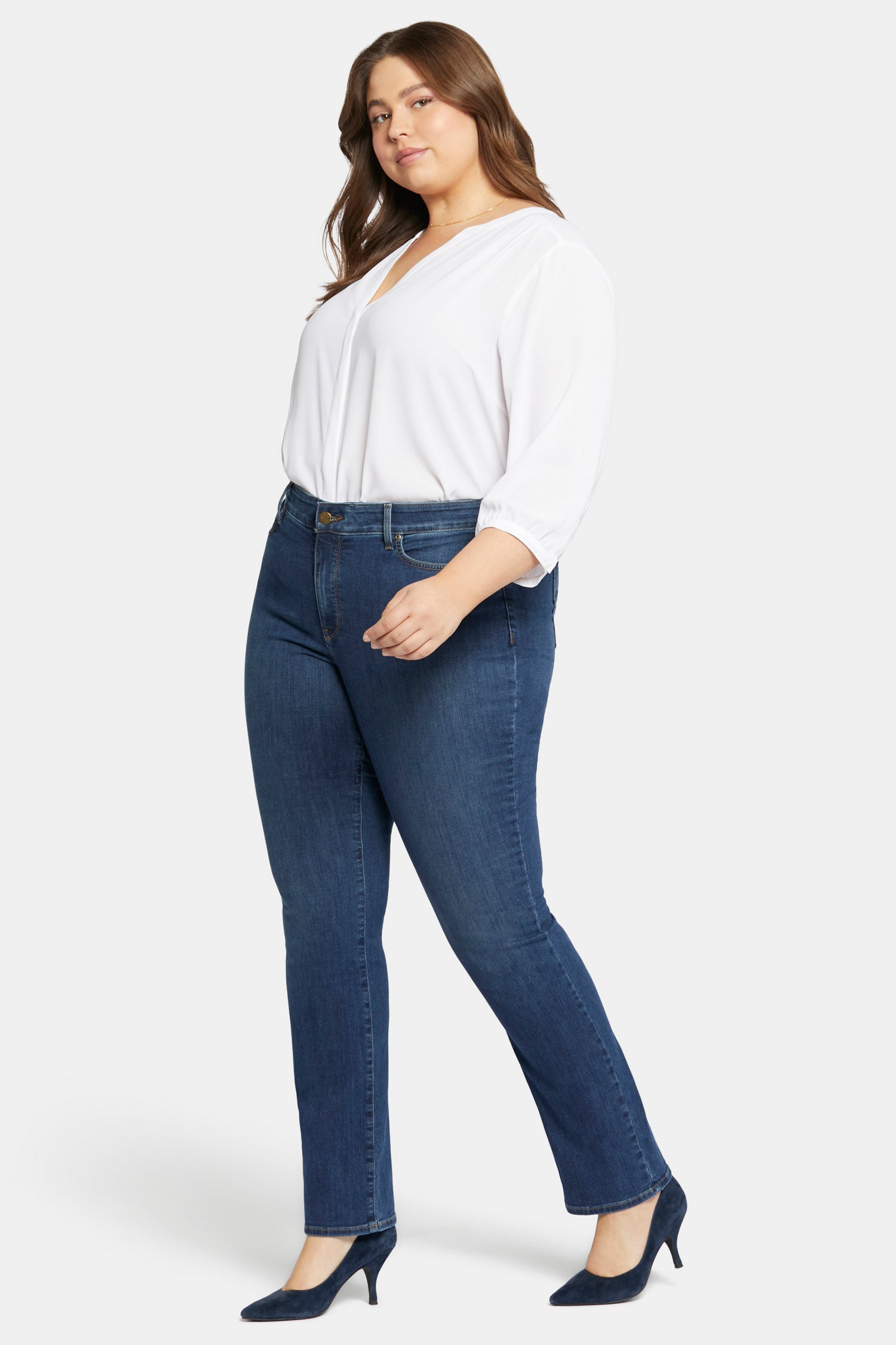 NYDJ Marilyn Straight Jeans In Plus Size  - Cooper