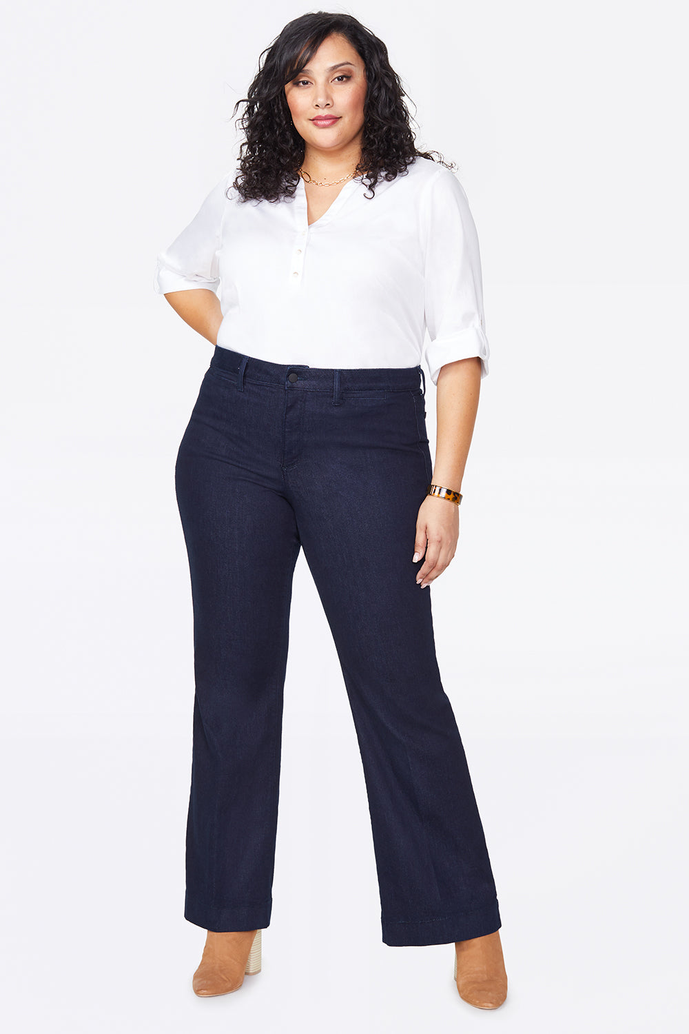 NYDJ Teresa Trouser Jeans In Plus Size  - Rinse