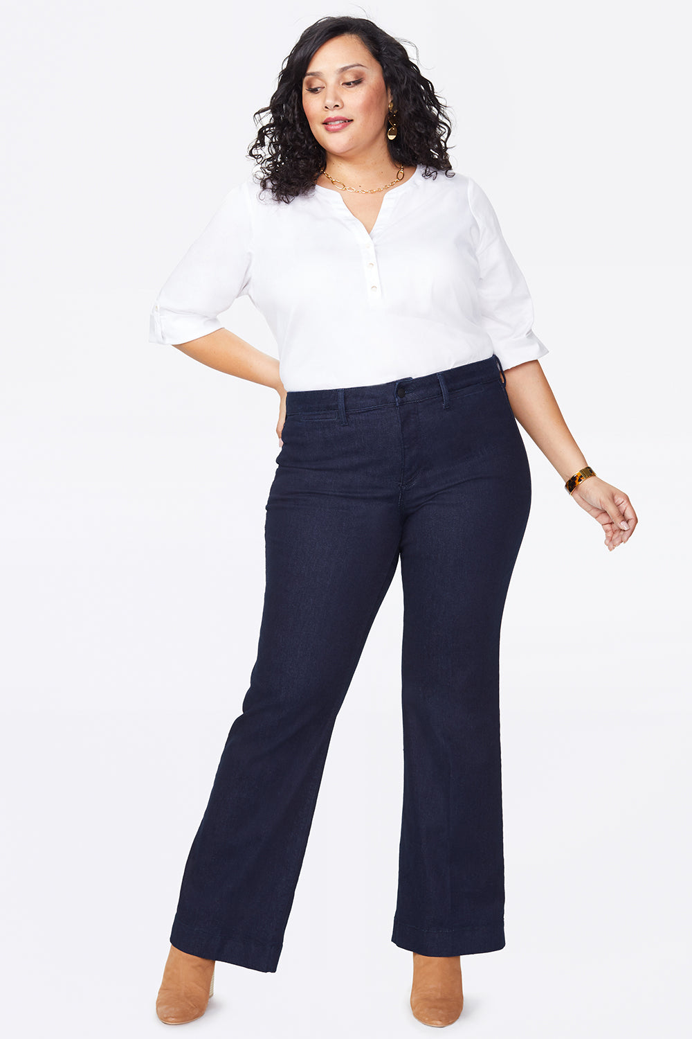 NYDJ Teresa Trouser Jeans In Plus Size  - Rinse