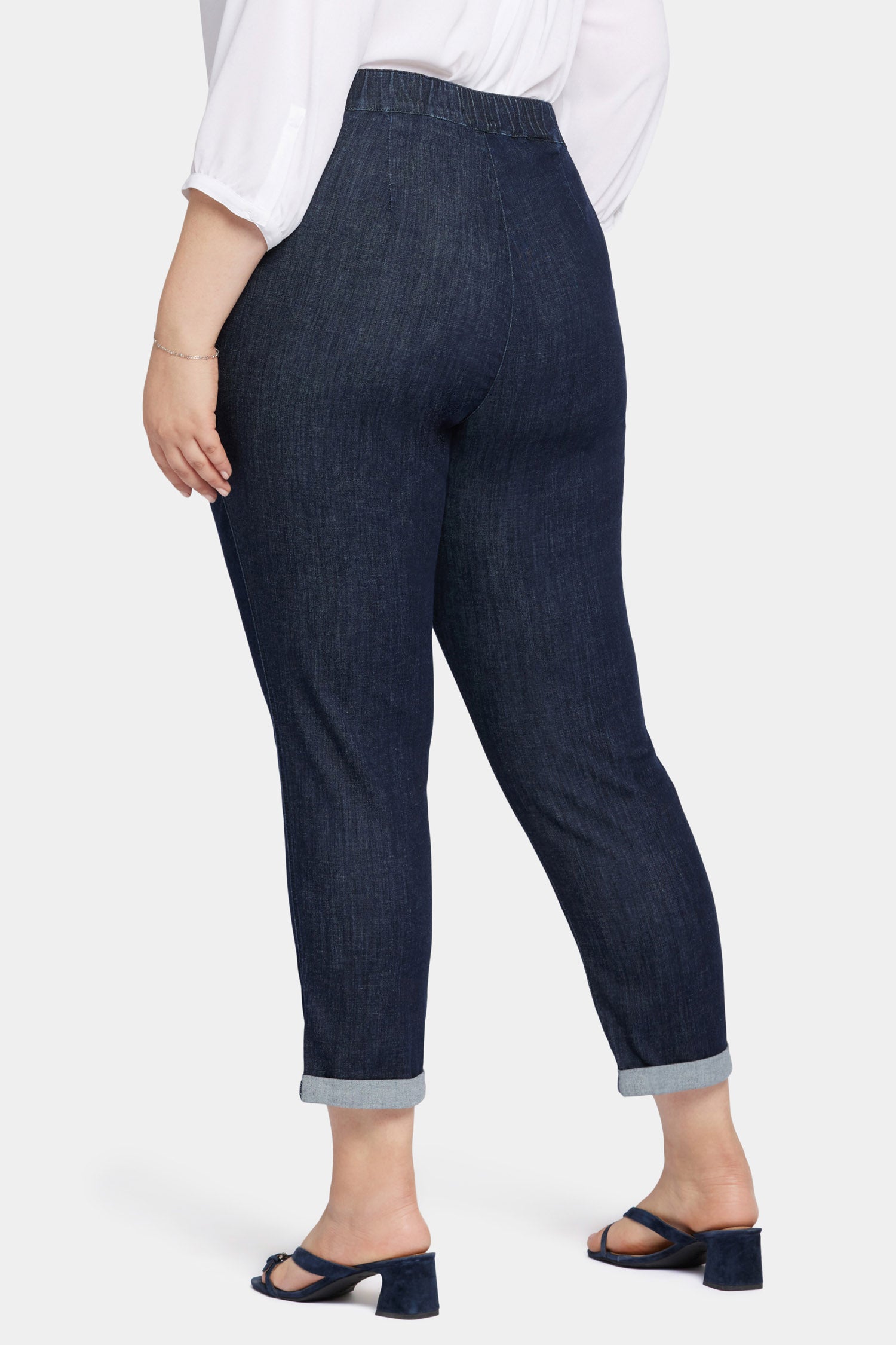 NYDJ Slim Jogger Ankle Pants In Plus Size With Roll Cuffs - Lightweight Rinse