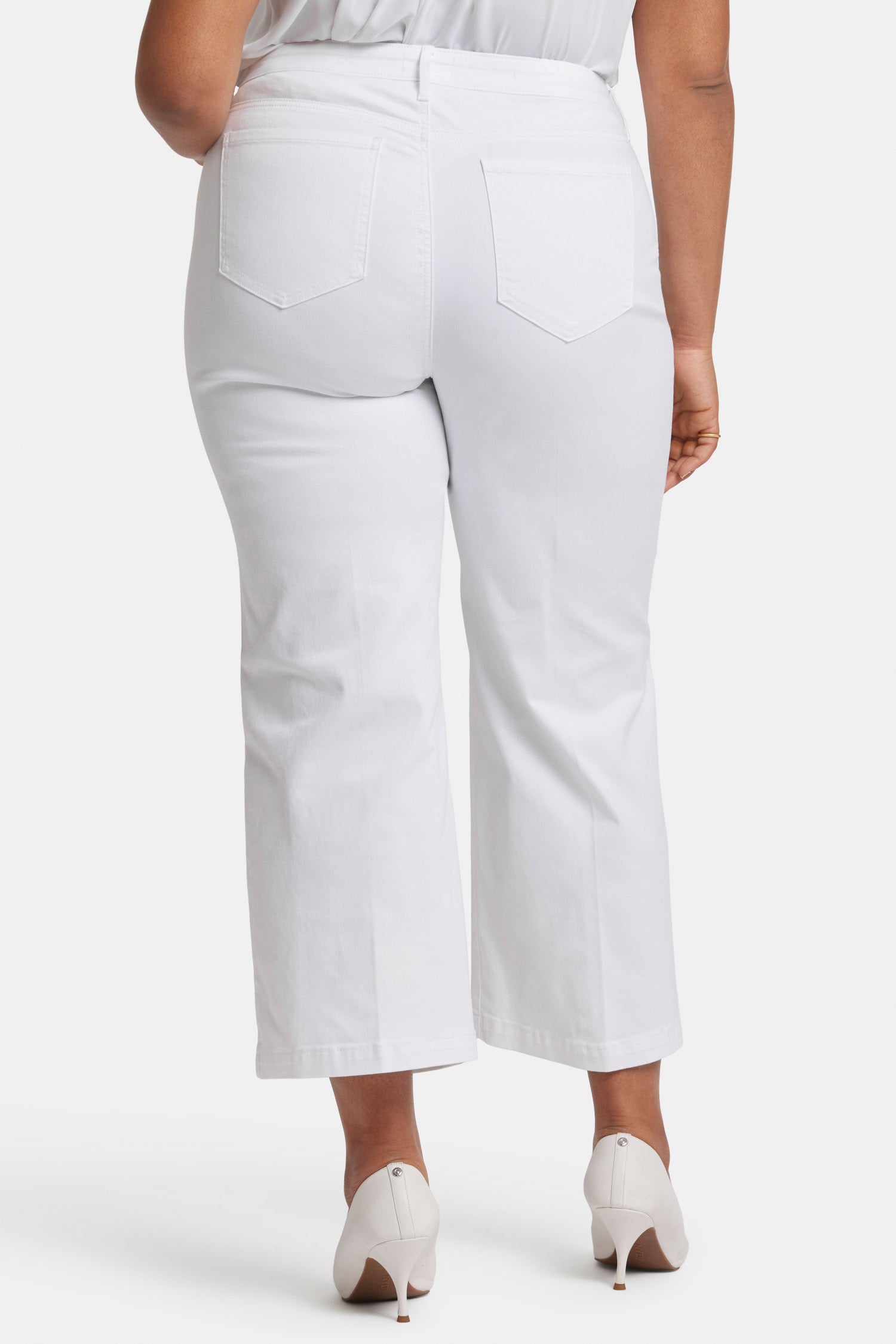 NYDJ Teresa Wide Leg Ankle Jeans in Plus Size  - Optic White