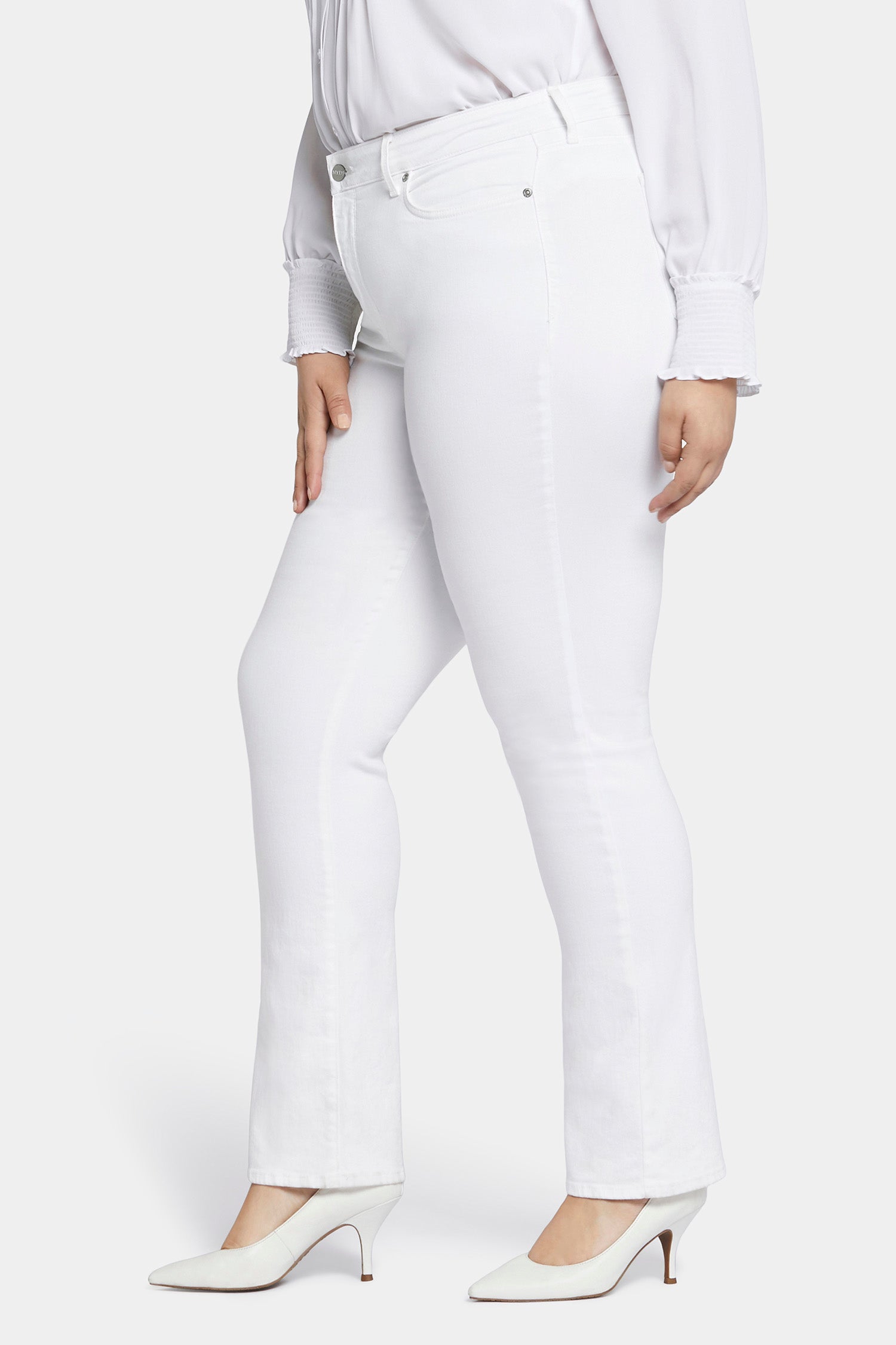 NYDJ Marilyn Straight Jeans In Plus Size  - Optic White