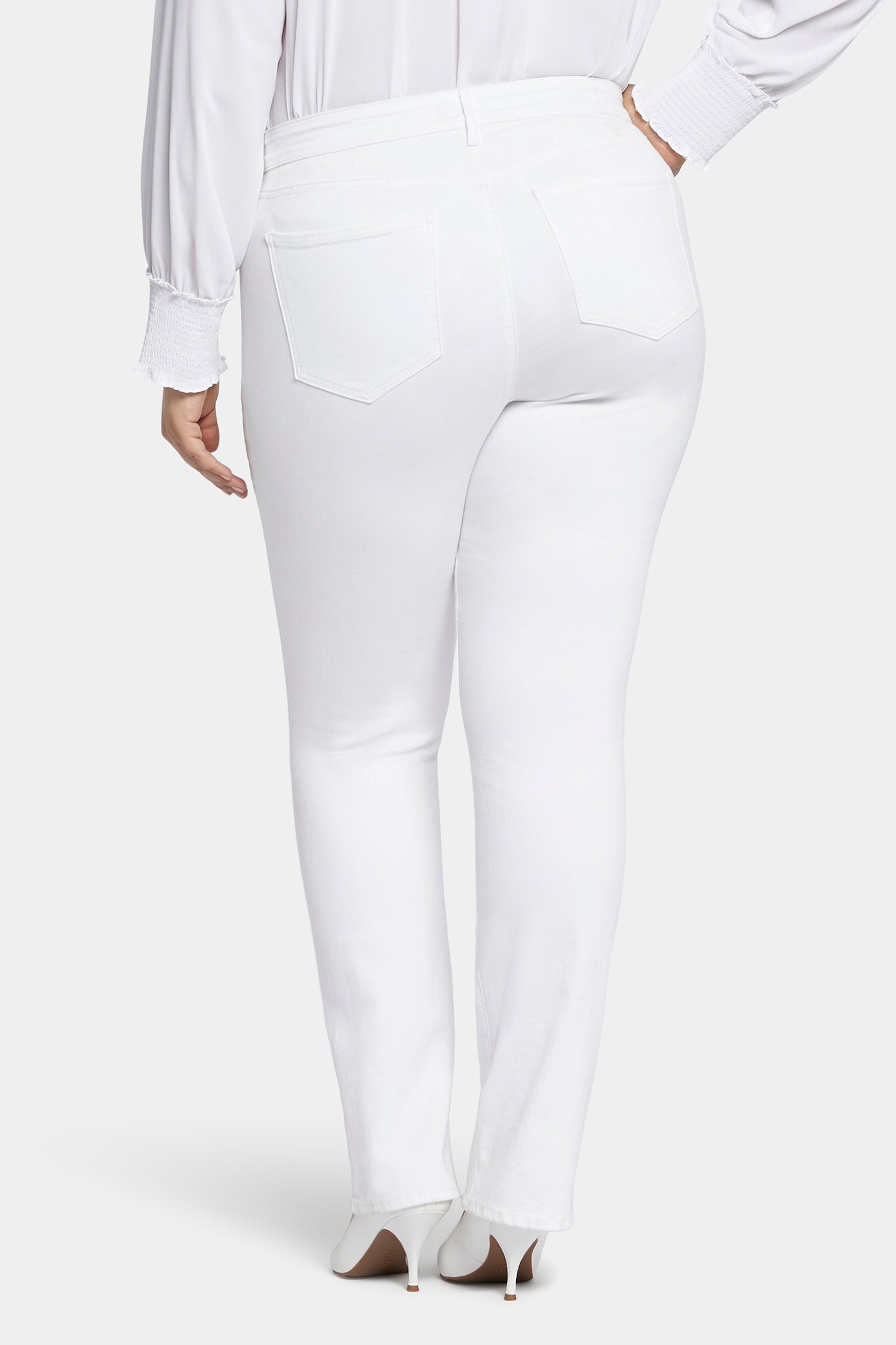 NYDJ Marilyn Straight Jeans In Plus Size  - Optic White