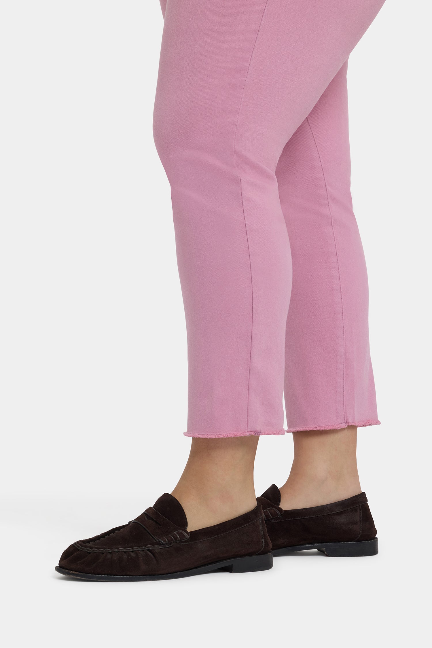 NYDJ Sheri Slim Ankle Jeans In Plus Size With Frayed Hems - Ballet