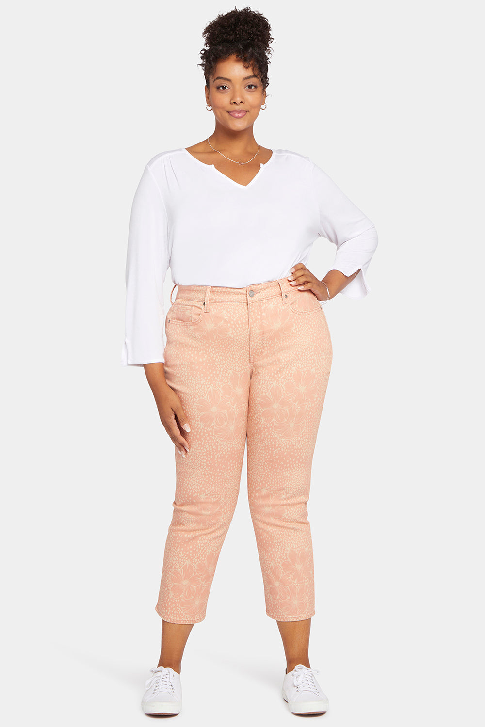 NYDJ Marilyn Straight Ankle Jeans In Plus Size  - Mirage Leopard