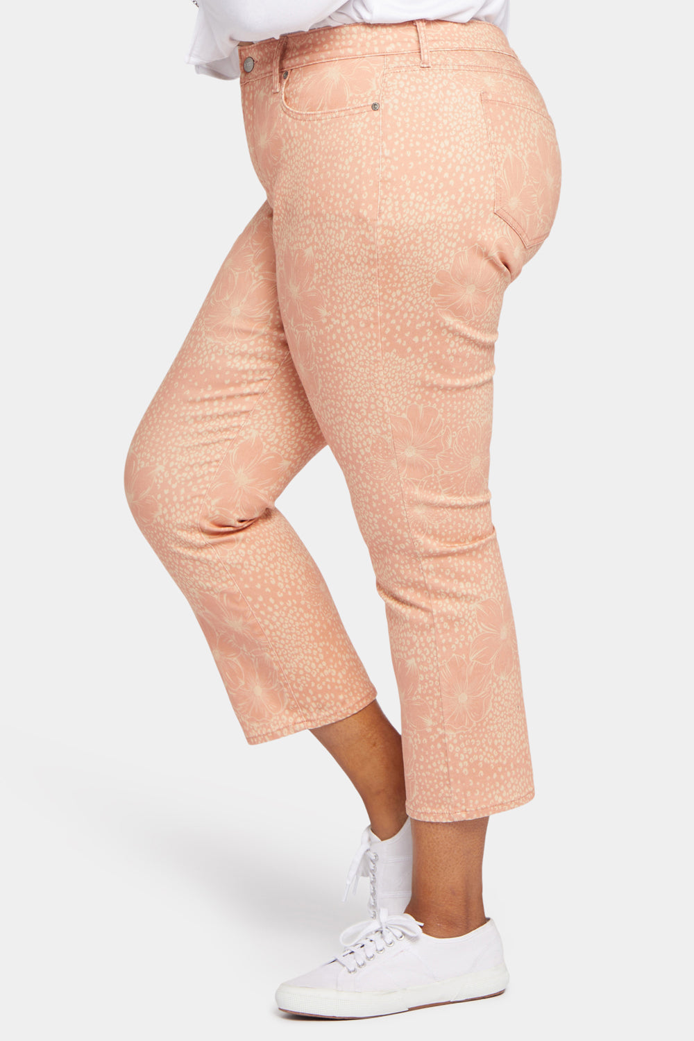 NYDJ Marilyn Straight Ankle Jeans In Plus Size  - Mirage Leopard