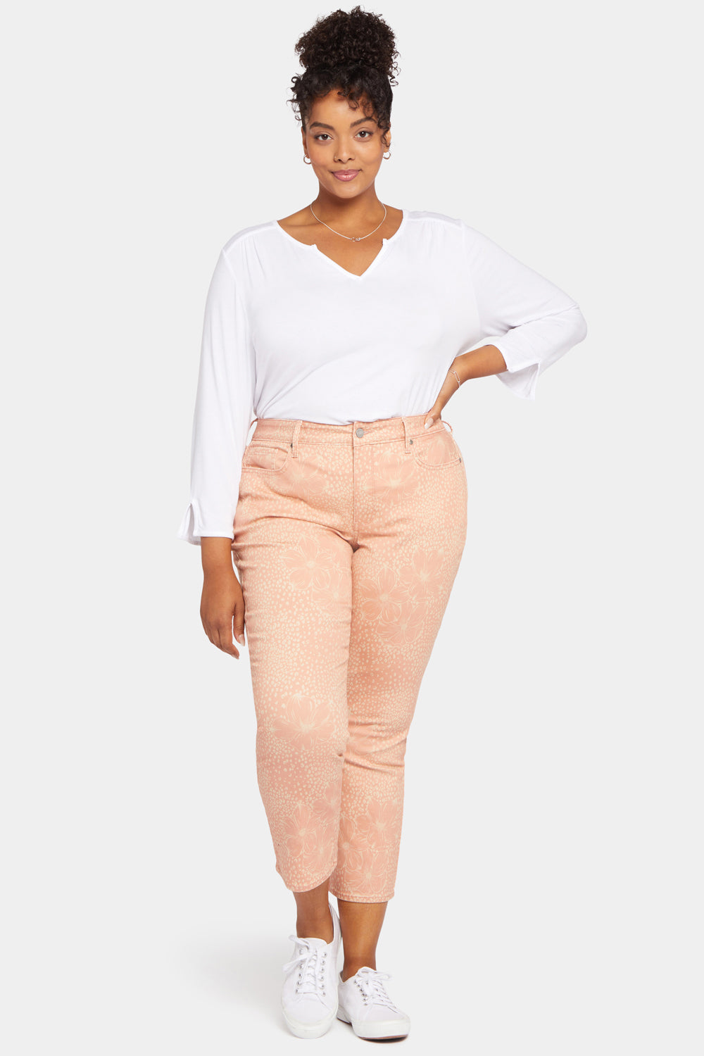 NYDJ Marilyn Straight Ankle Jeans In Plus Size  - Mirage Leopard