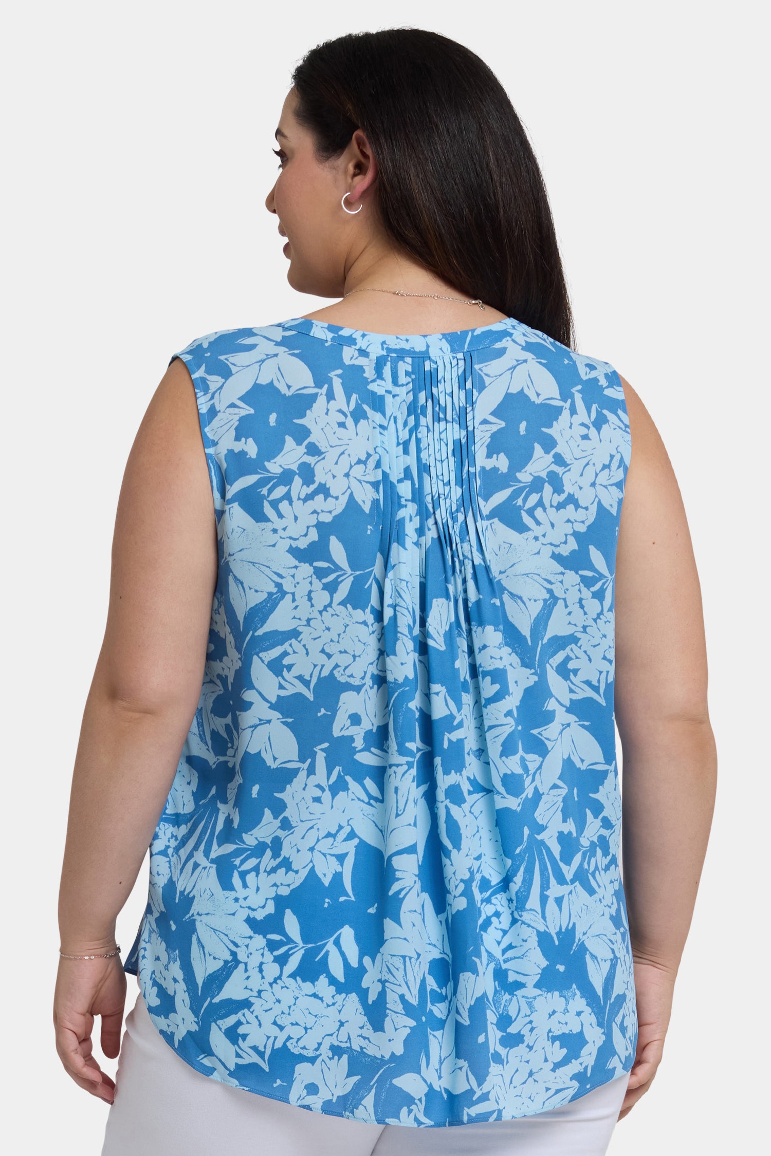 NYDJ Sleeveless Pintuck Blouse In Plus Size  - Bellavista