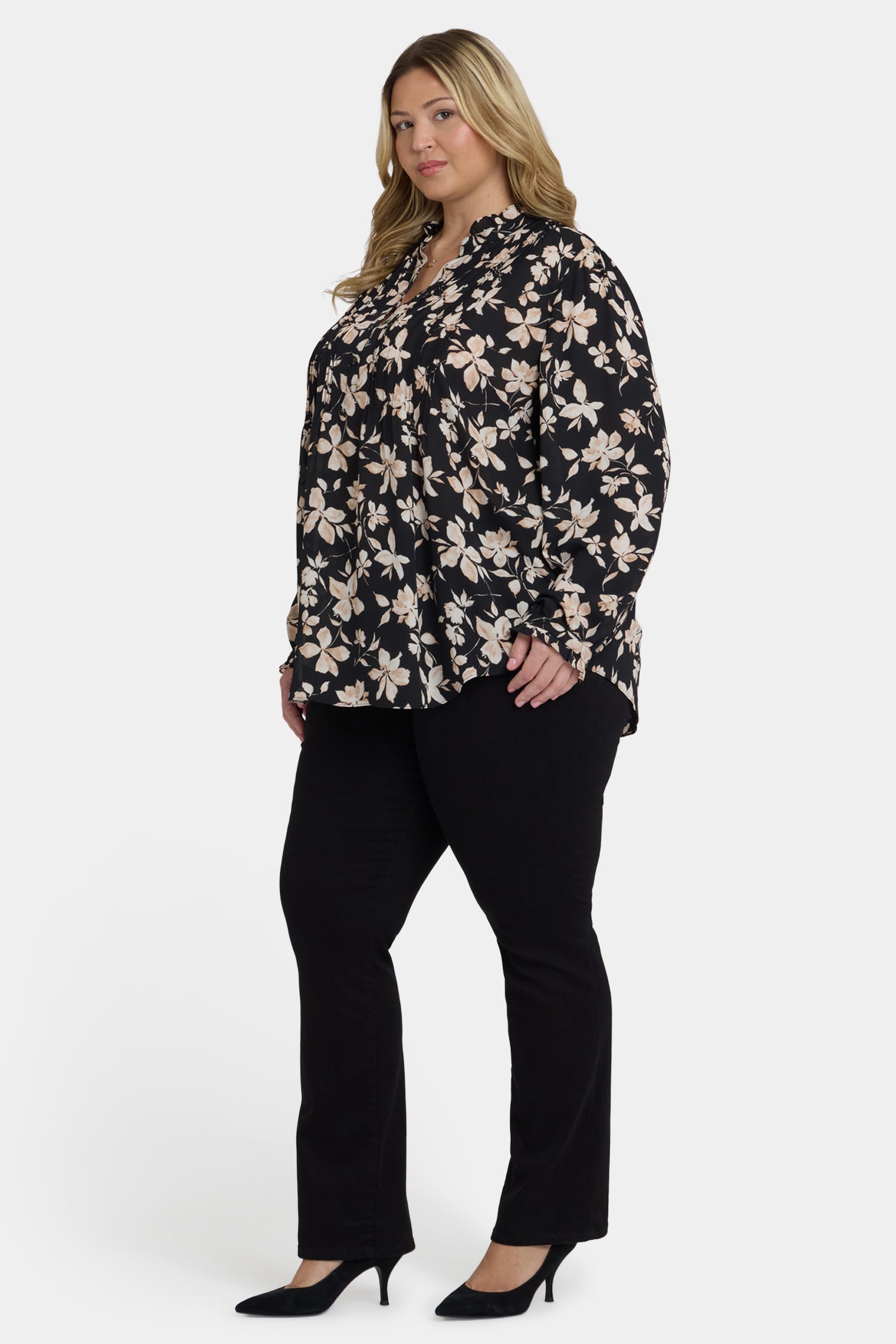 NYDJ Pleated Front Tunic In Plus Size  - Claudette