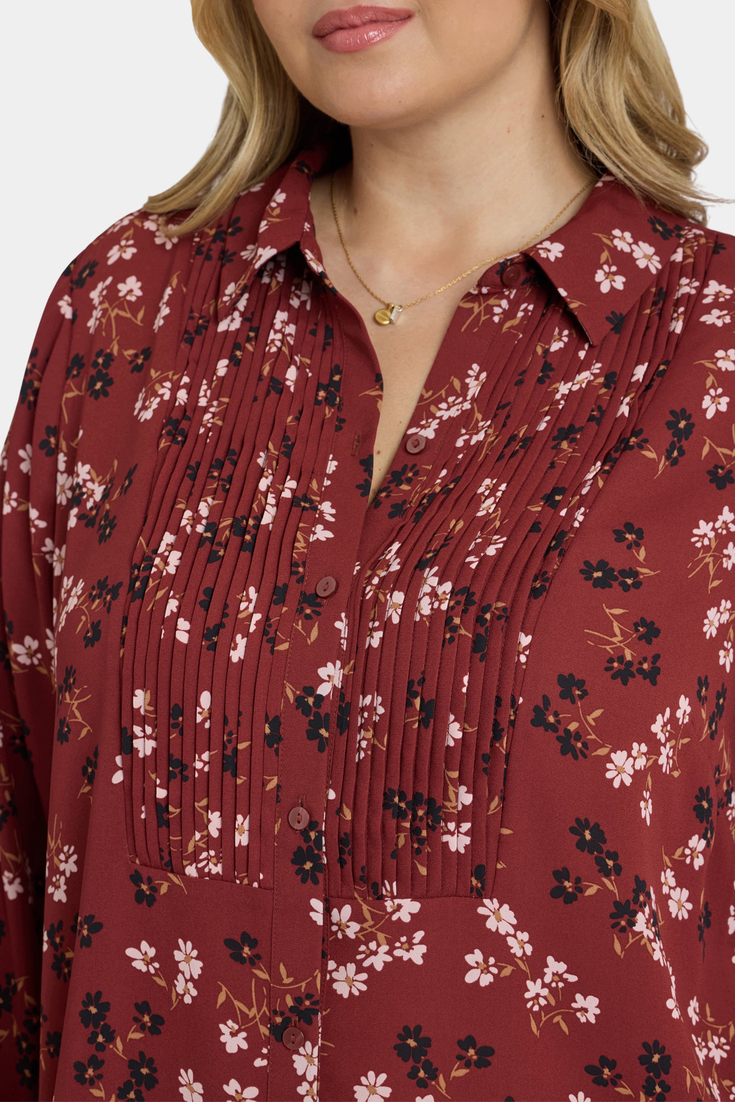 NYDJ Tuxedo Blouse In Plus Size  - Bienvenue
