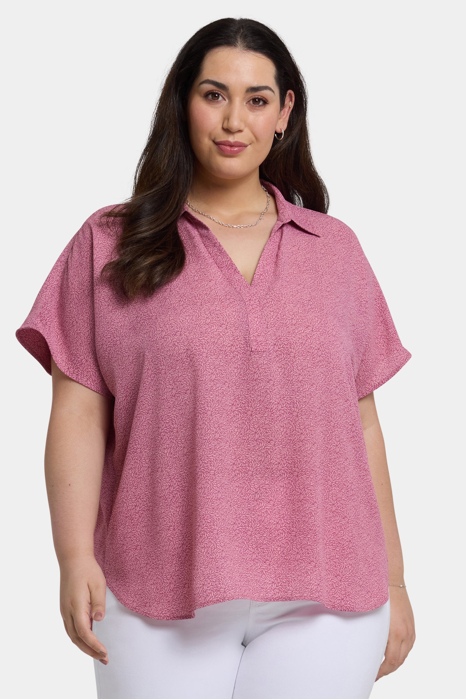NYDJ Becky Short Sleeved Blouse In Plus Size  - Bonavista