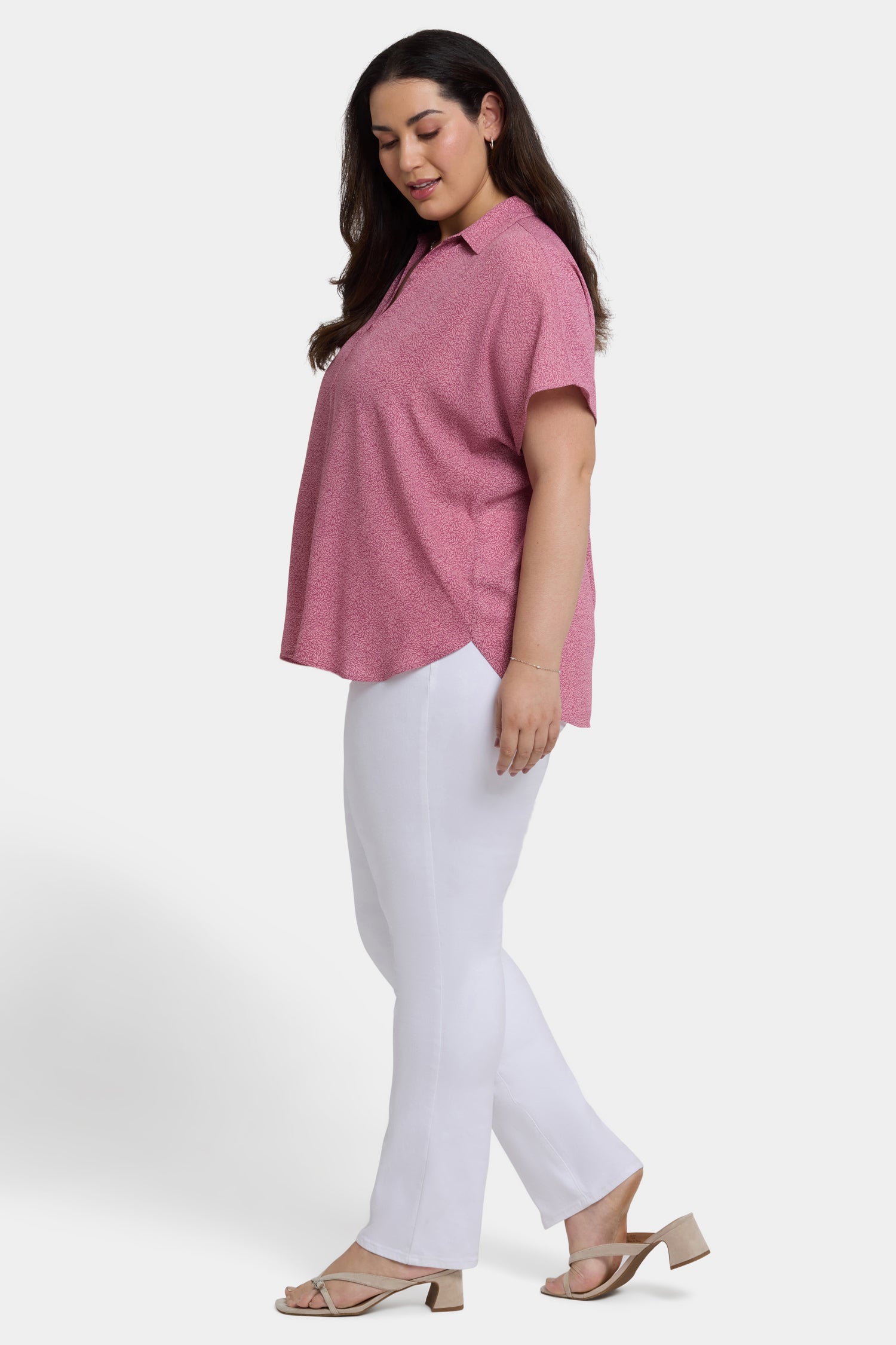 NYDJ Becky Short Sleeved Blouse In Plus Size  - Bonavista