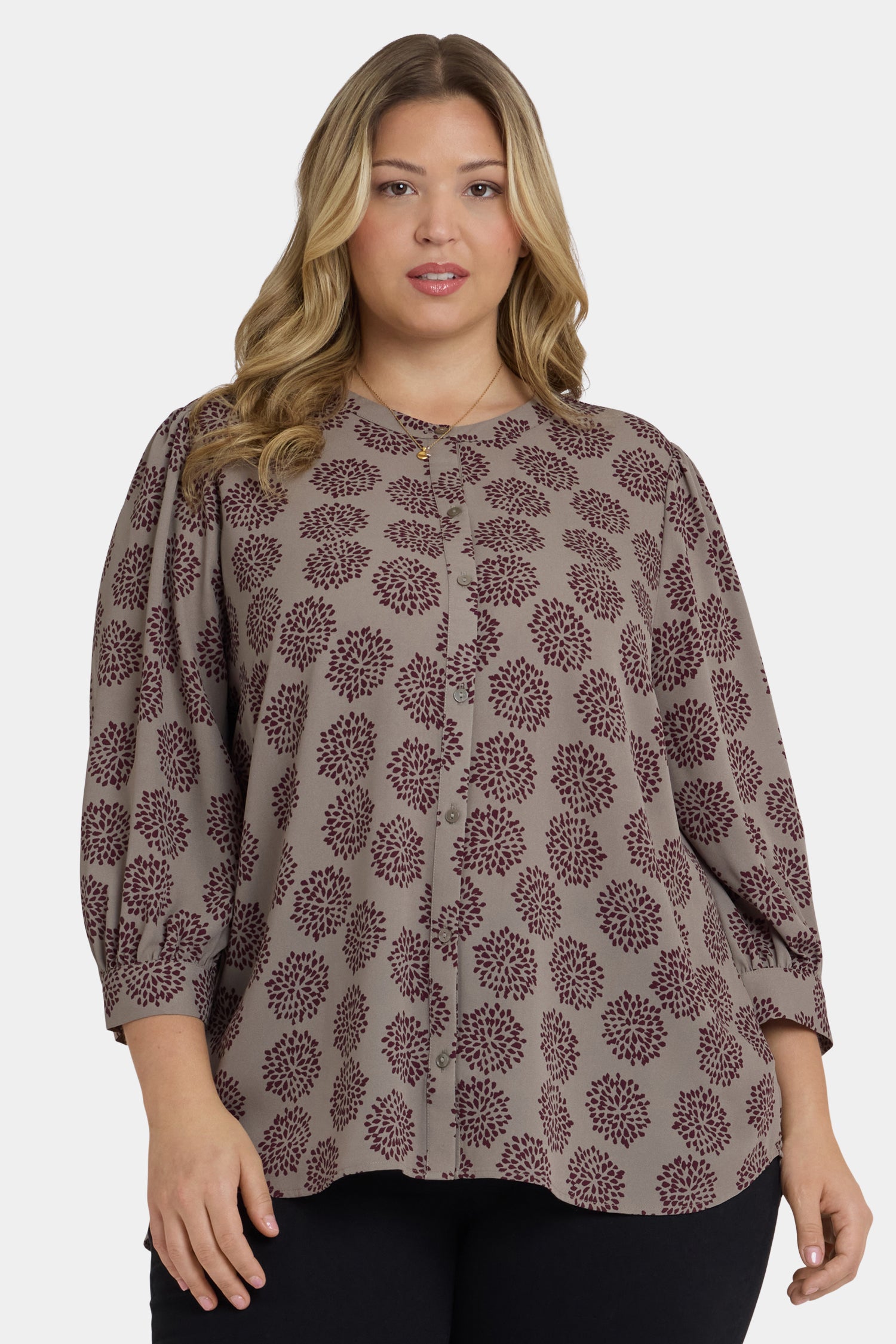 NYDJ Bonnie Blouse In Plus Size  - Valenton