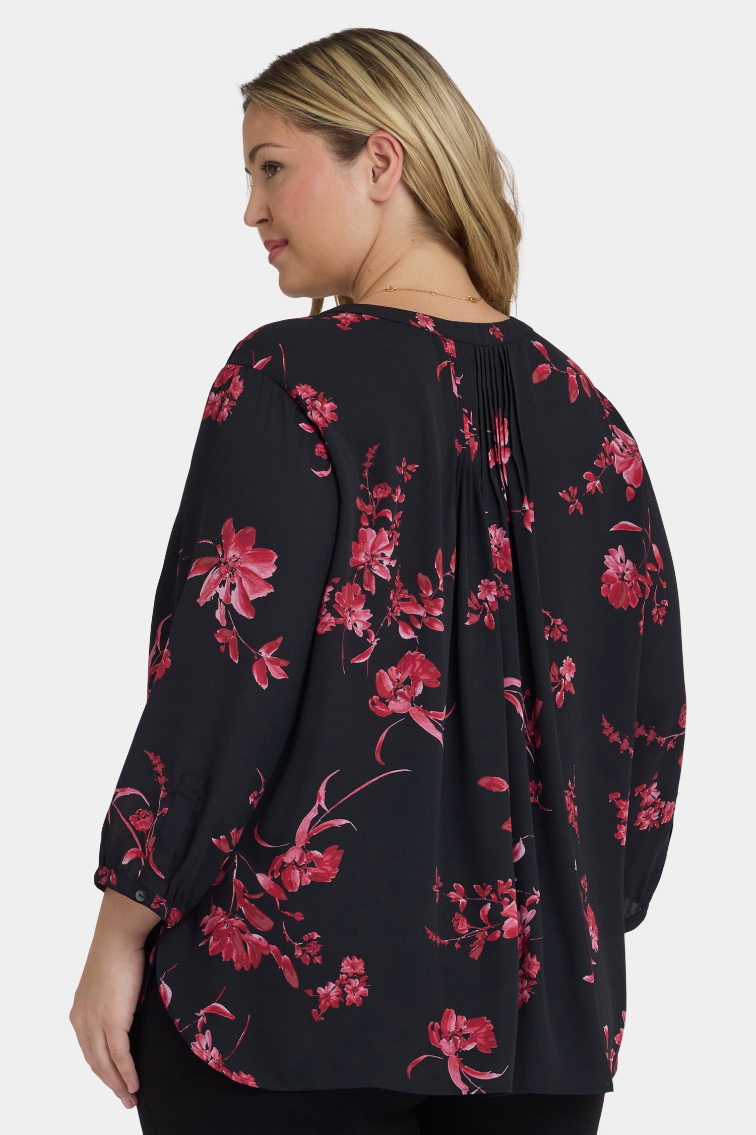 NYDJ Pintuck Blouse In Plus Size  - Vivienne