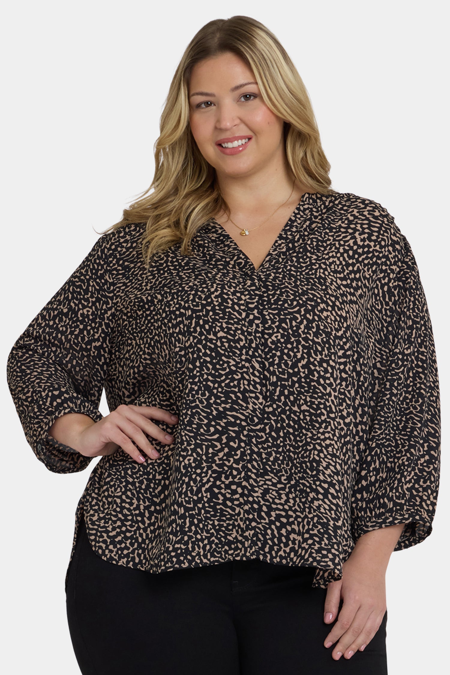 NYDJ Pintuck Blouse In Plus Size  - Camille le Vie