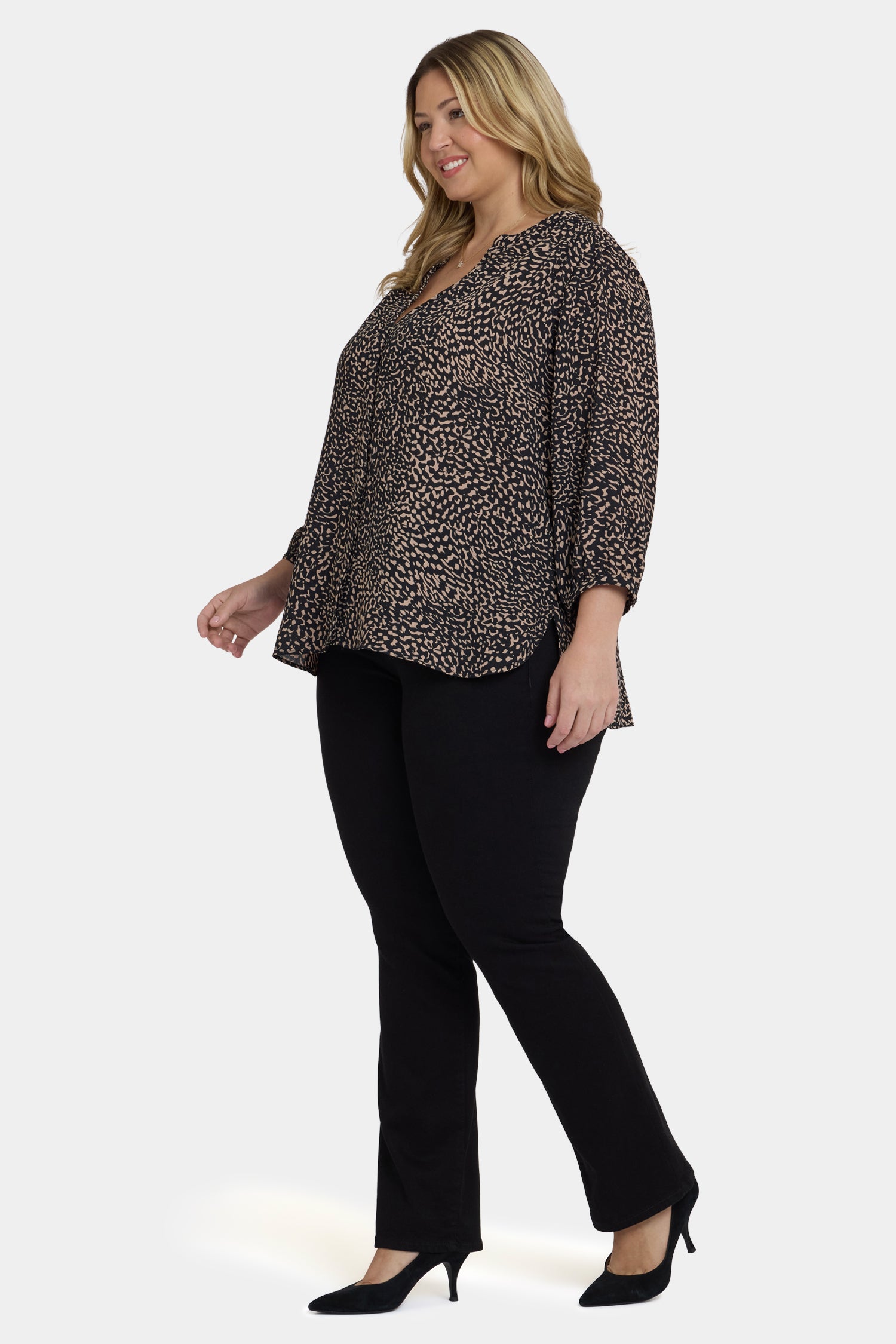 NYDJ Pintuck Blouse In Plus Size  - Camille le Vie