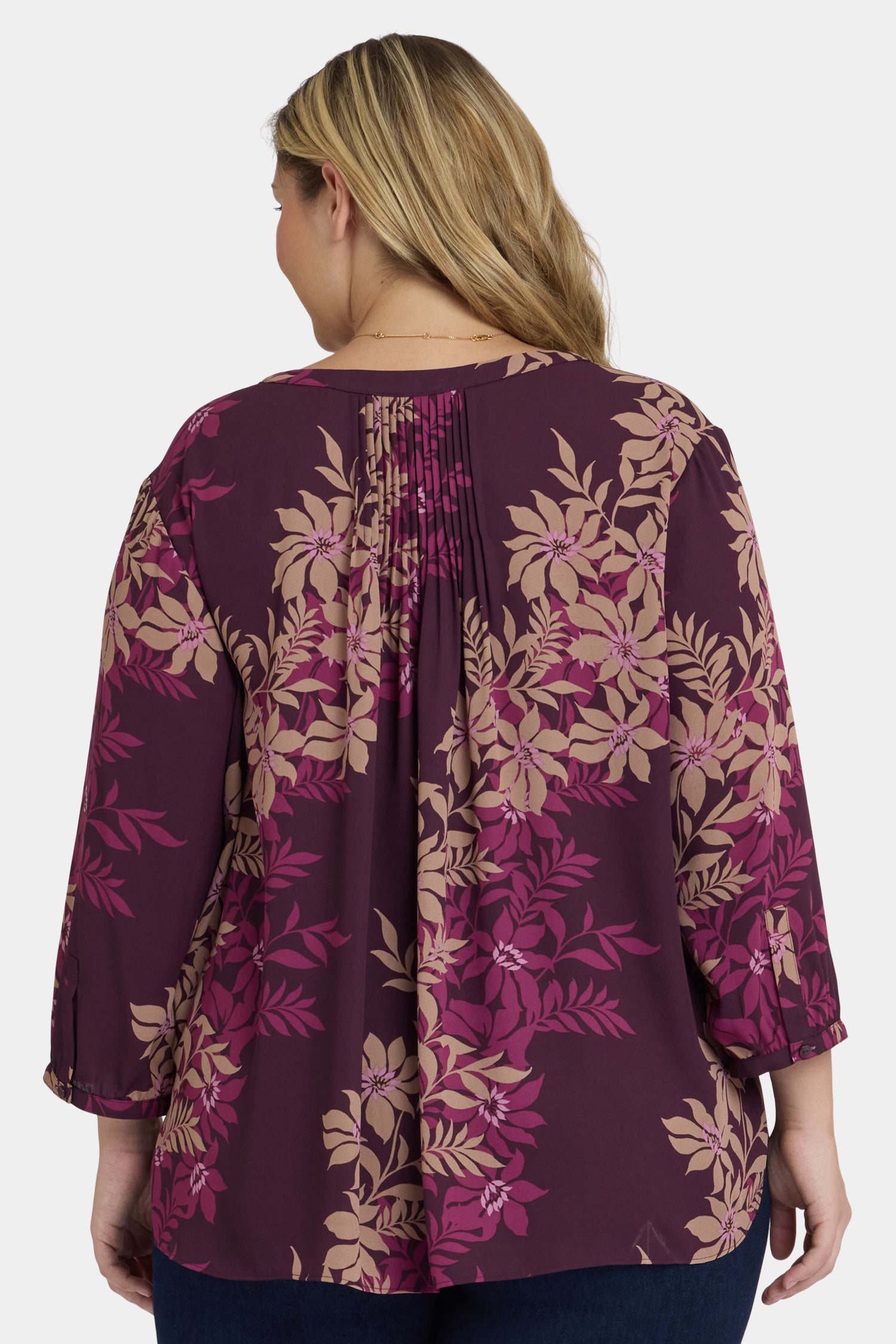 NYDJ Pintuck Blouse In Plus Size  - Bonne Nouvelle