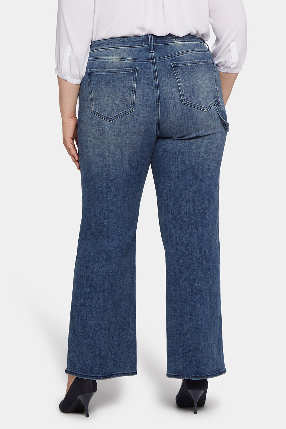 NYDJ Teresa Wide Leg Jeans In Plus Size With High Rise And Utility Detail - Caliente