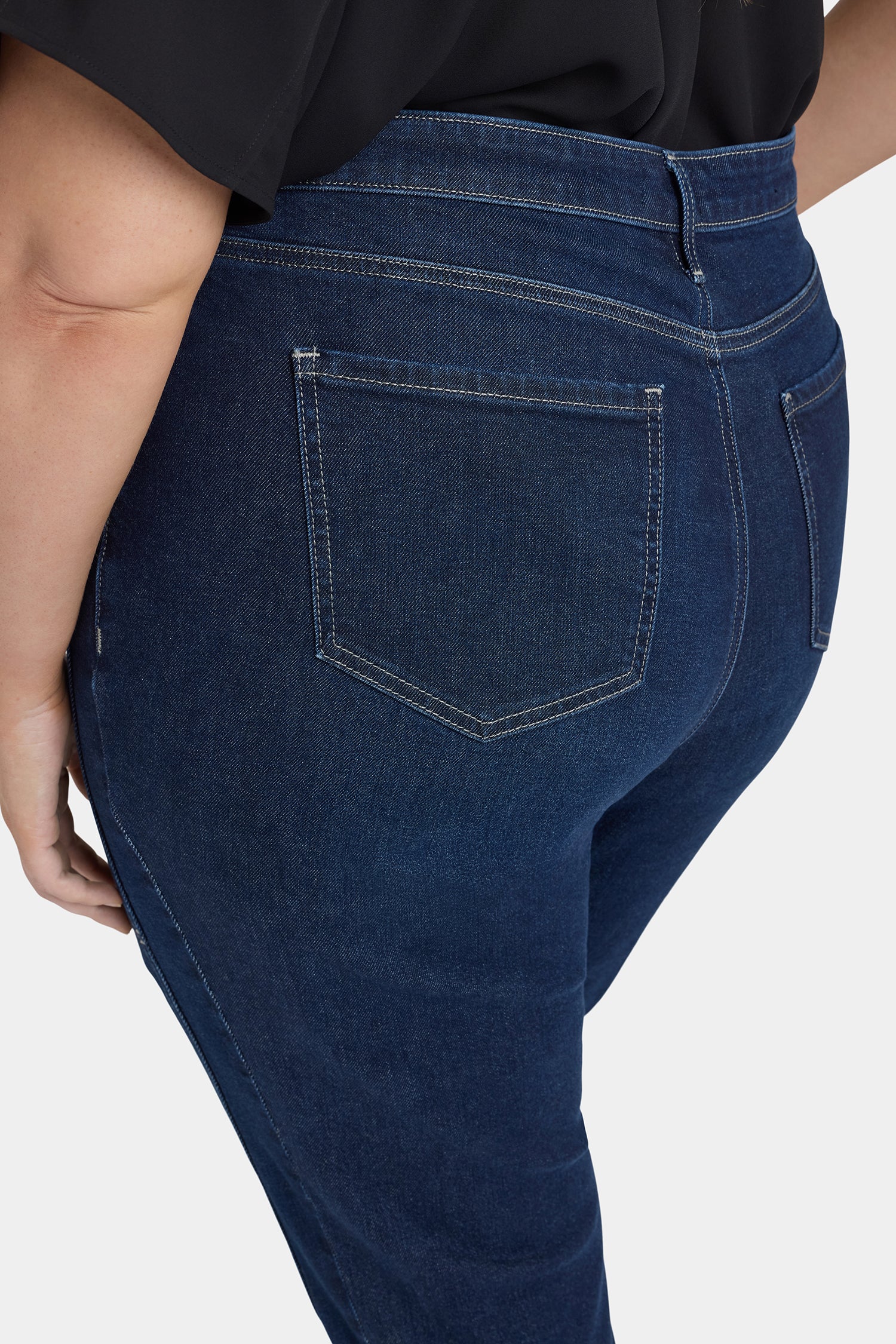 NYDJ Margot Girlfriend Jeans In Plus Size With Front Seam Detail - Midnight Breeze