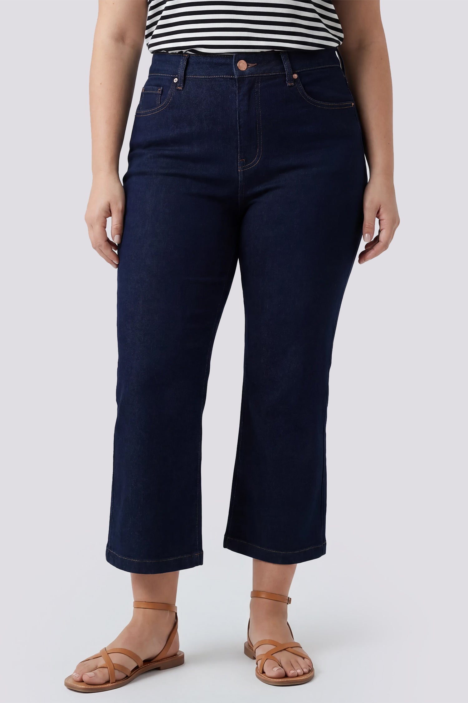 NYDJ Monica Kick Flare Crop Jeans In Plus Size With High Rise - Magical