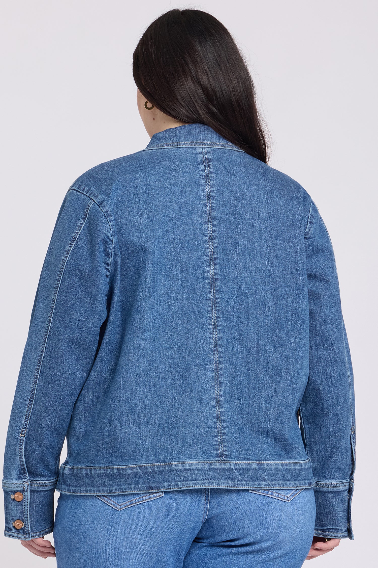 NYDJ Denim Jacket In Plus Size With Oversize Pockets - Salton