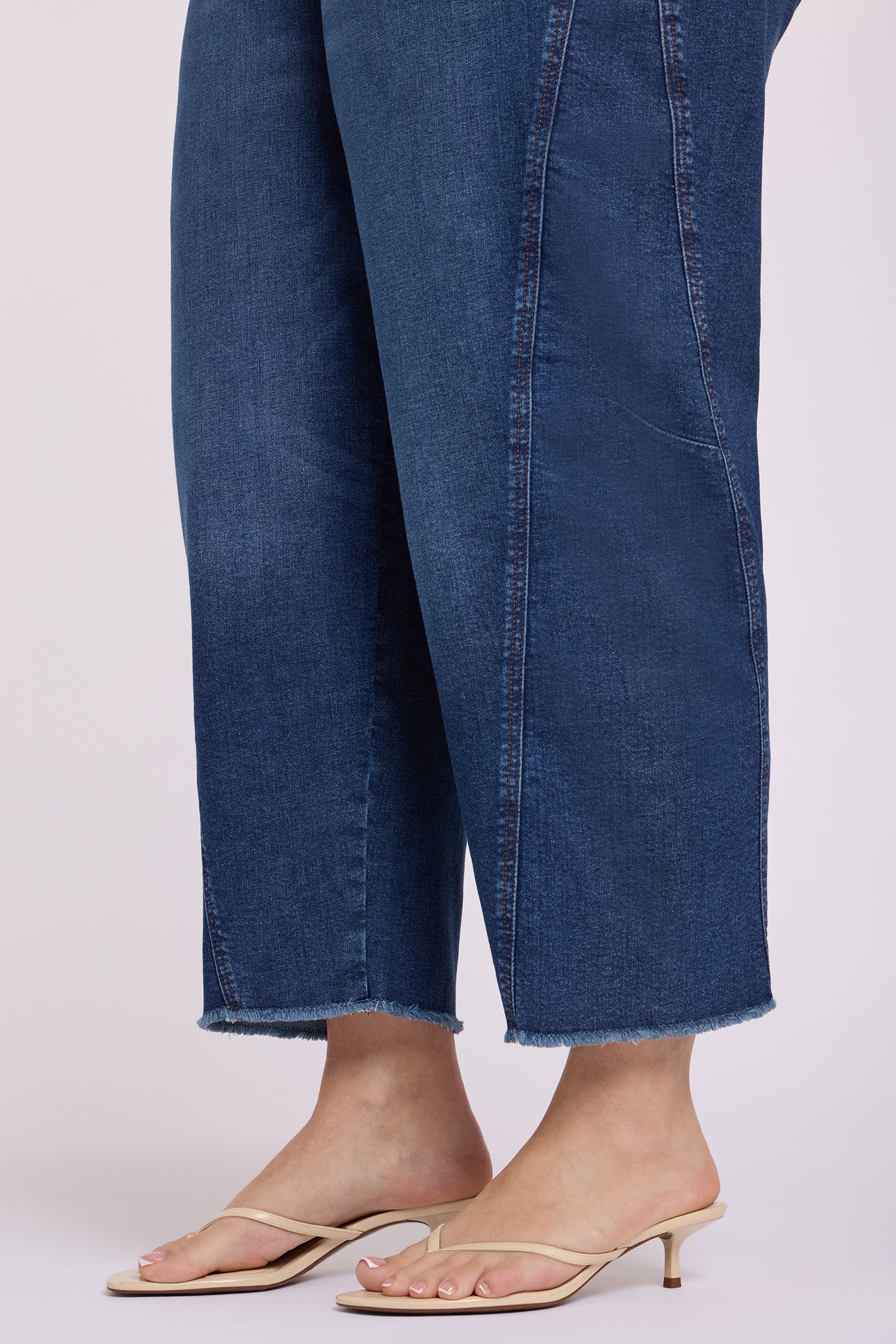 NYDJ Alyssa Relaxed Crop Jeans In Plus Size With Side Panels And Frayed Hems - Sunset Villa