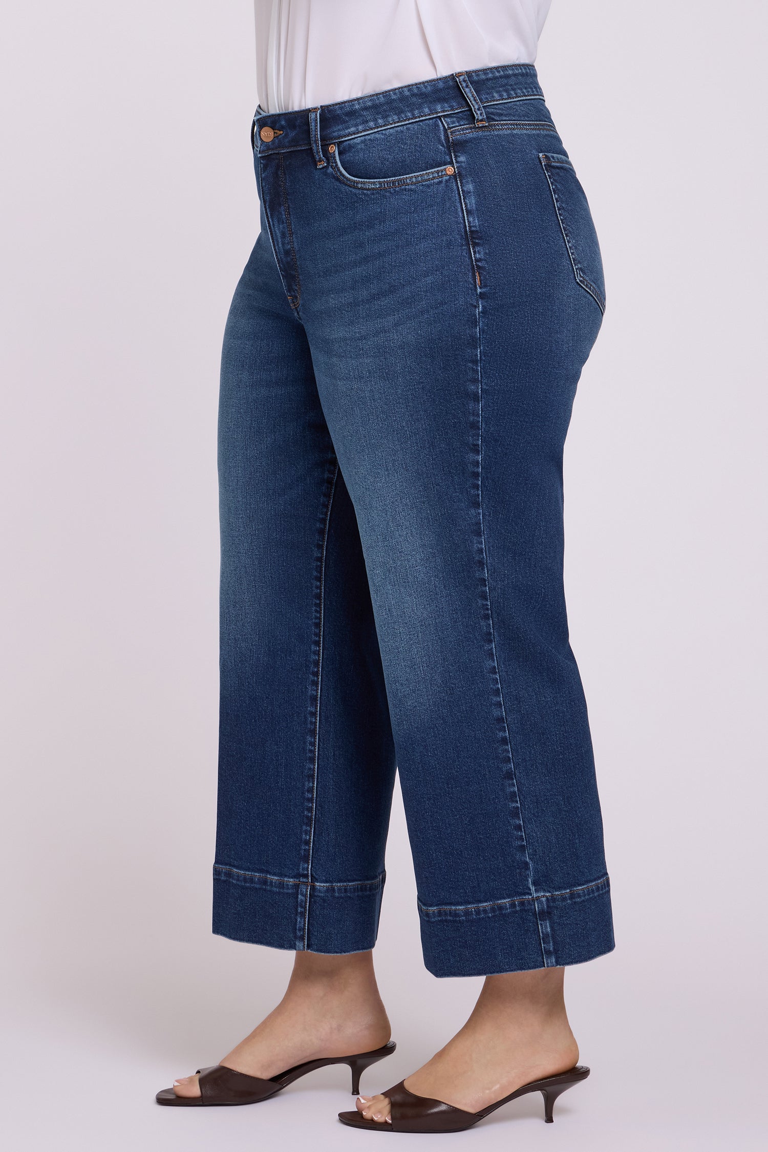 NYDJ Teresa Wide Leg Ankle Jeans In Plus Size With 3