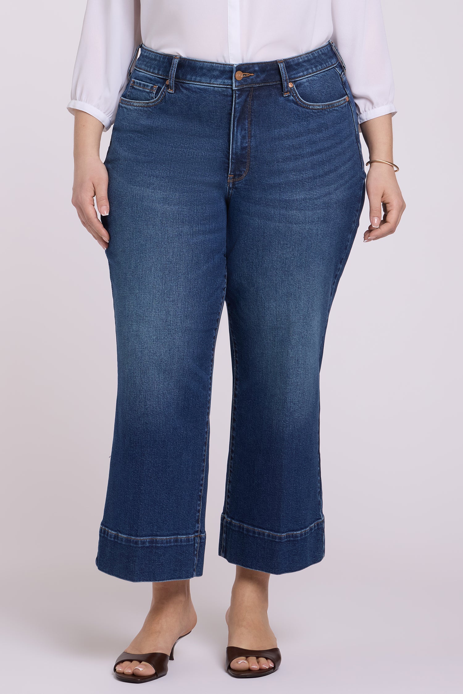NYDJ Teresa Wide Leg Ankle Jeans In Plus Size With 3
