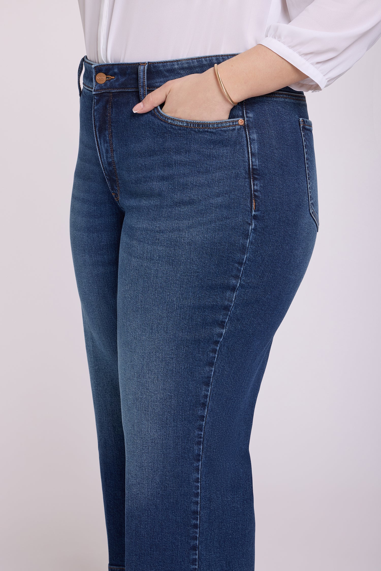 NYDJ Teresa Wide Leg Ankle Jeans In Plus Size With 3