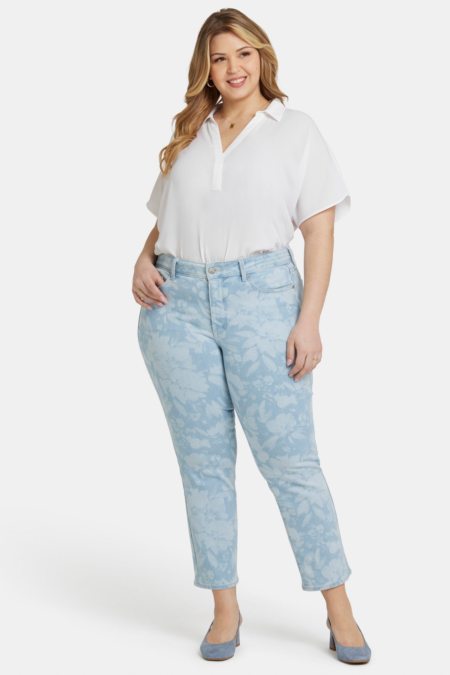 NYDJ Marilyn Straight Ankle Jeans In Plus Size  - Marian Annabella