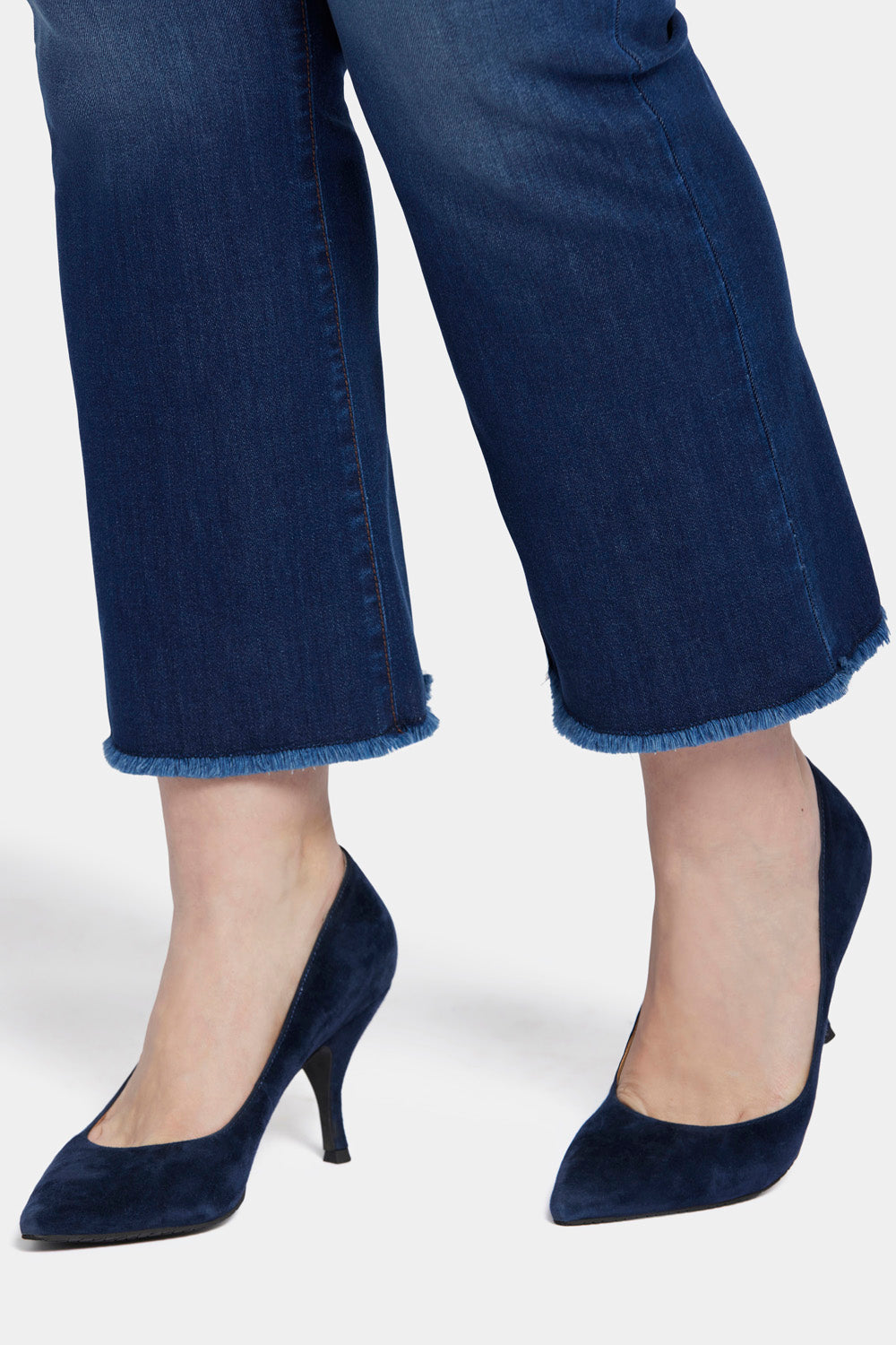 NYDJ Barbara Bootcut Ankle Jeans In Plus Size With Frayed Hems - Gold Coast