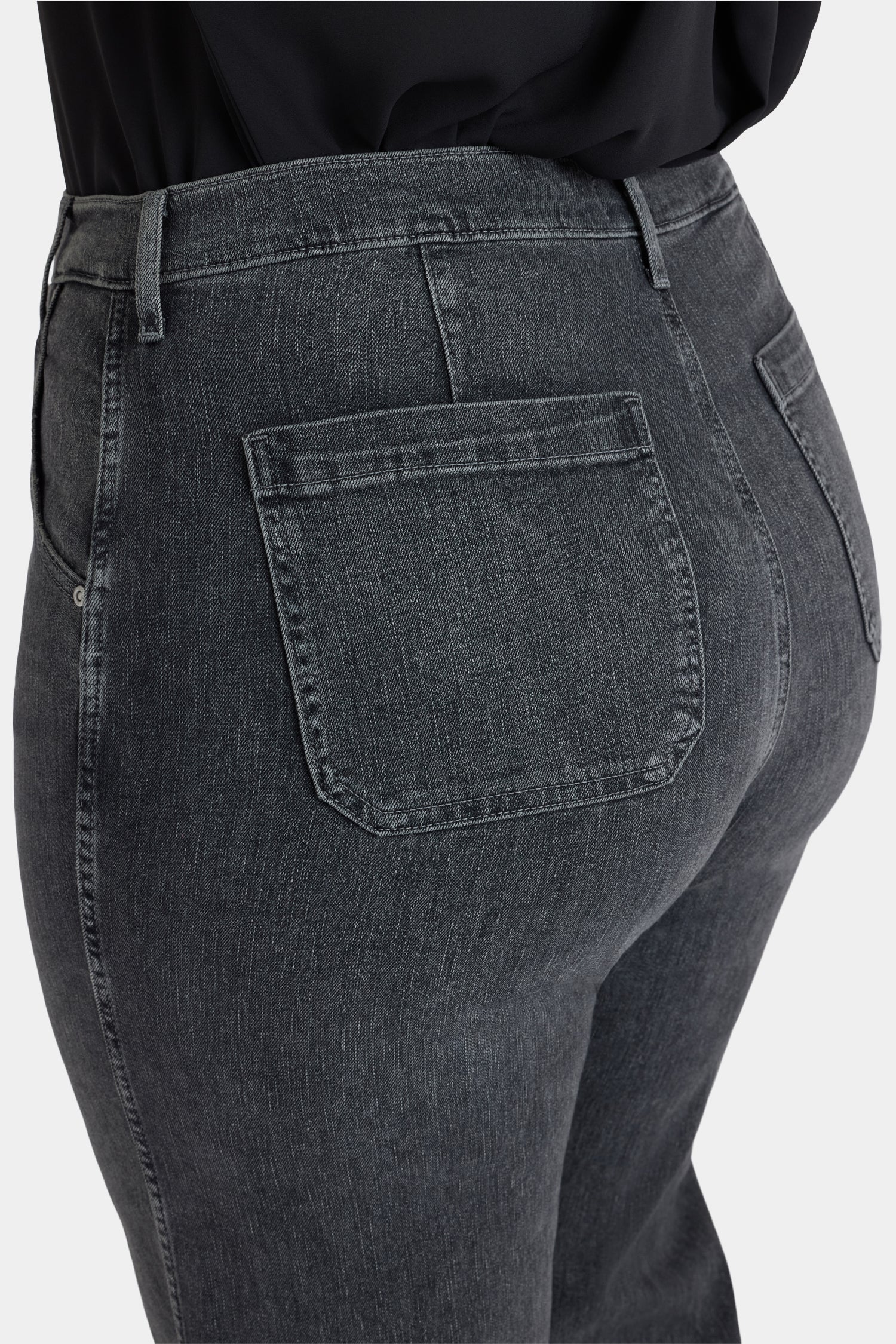 NYDJ Brooke Loose Straight Jeans In Plus Size With Super High Rise - Vintage Noir