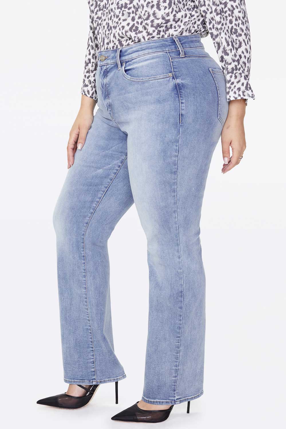 NYDJ Marilyn Straight Jeans In Plus Size  - Biscayne