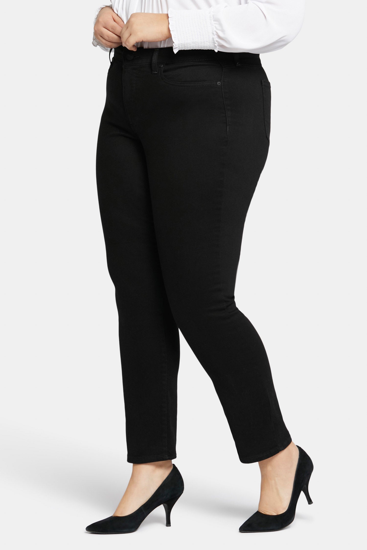NYDJ Sheri Slim Jeans In Plus Size  - Black