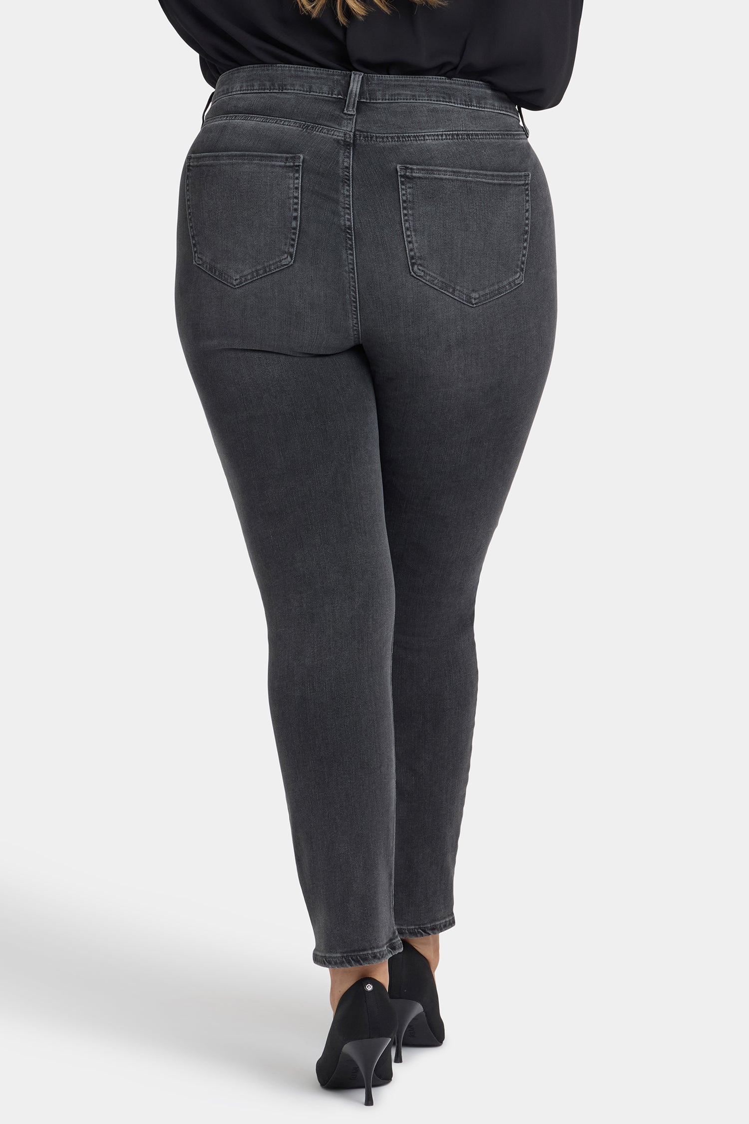 NYDJ Sheri Slim Jeans In Plus Size With High Rise - Gloomy Marais