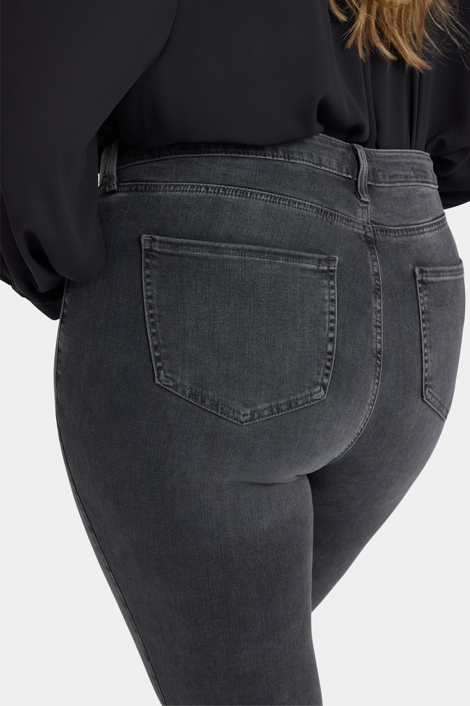 NYDJ Sheri Slim Jeans In Plus Size With High Rise - Gloomy Marais