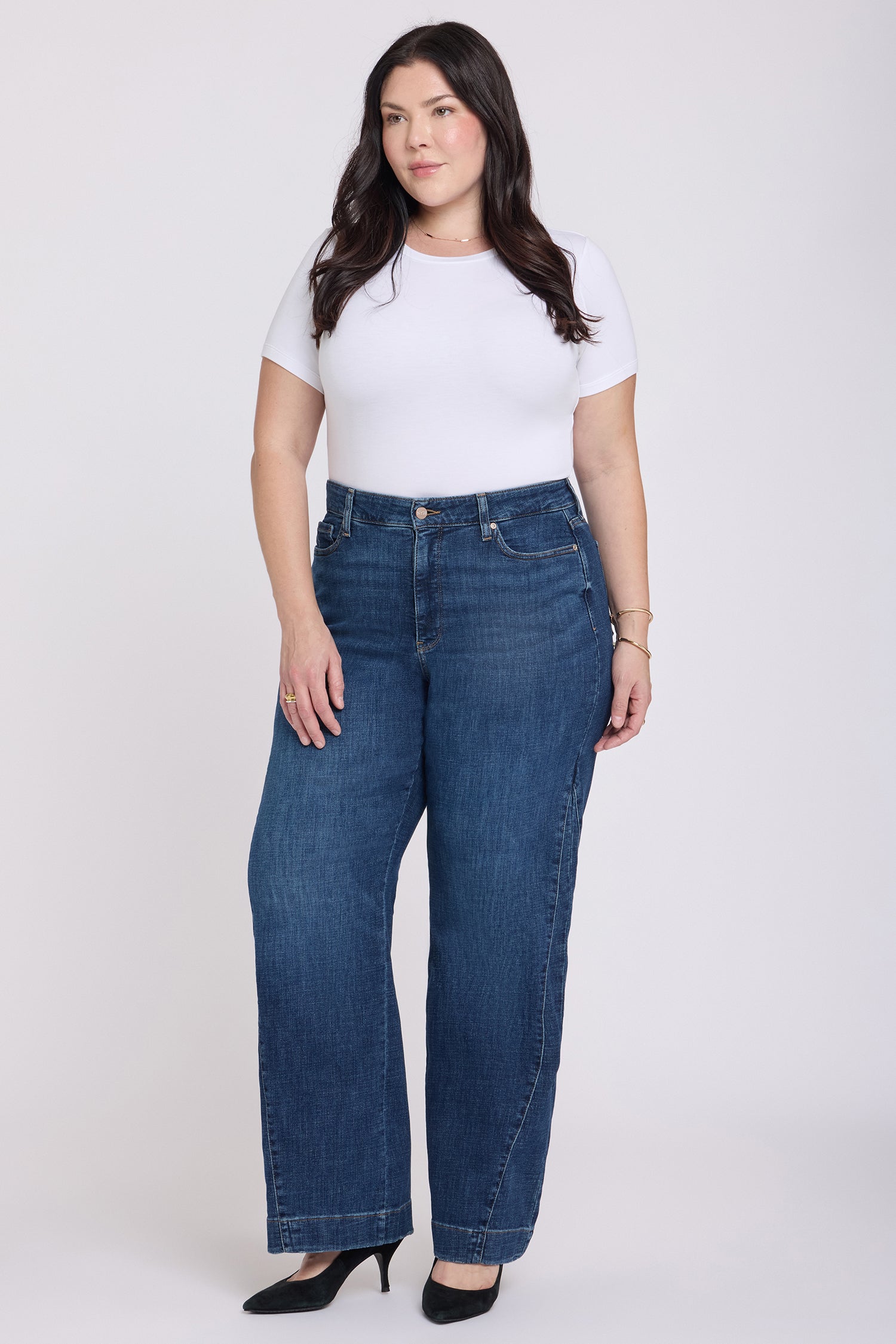 NYDJ Teresa Wide Leg Jeans In Plus Size With Side Godets - Sunset Villa